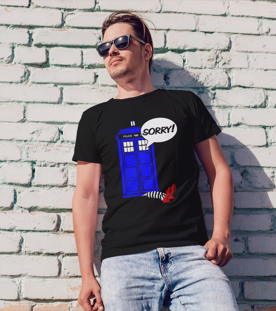 Knockknock Police Box Sorry Wizard Shoes T-Shirt