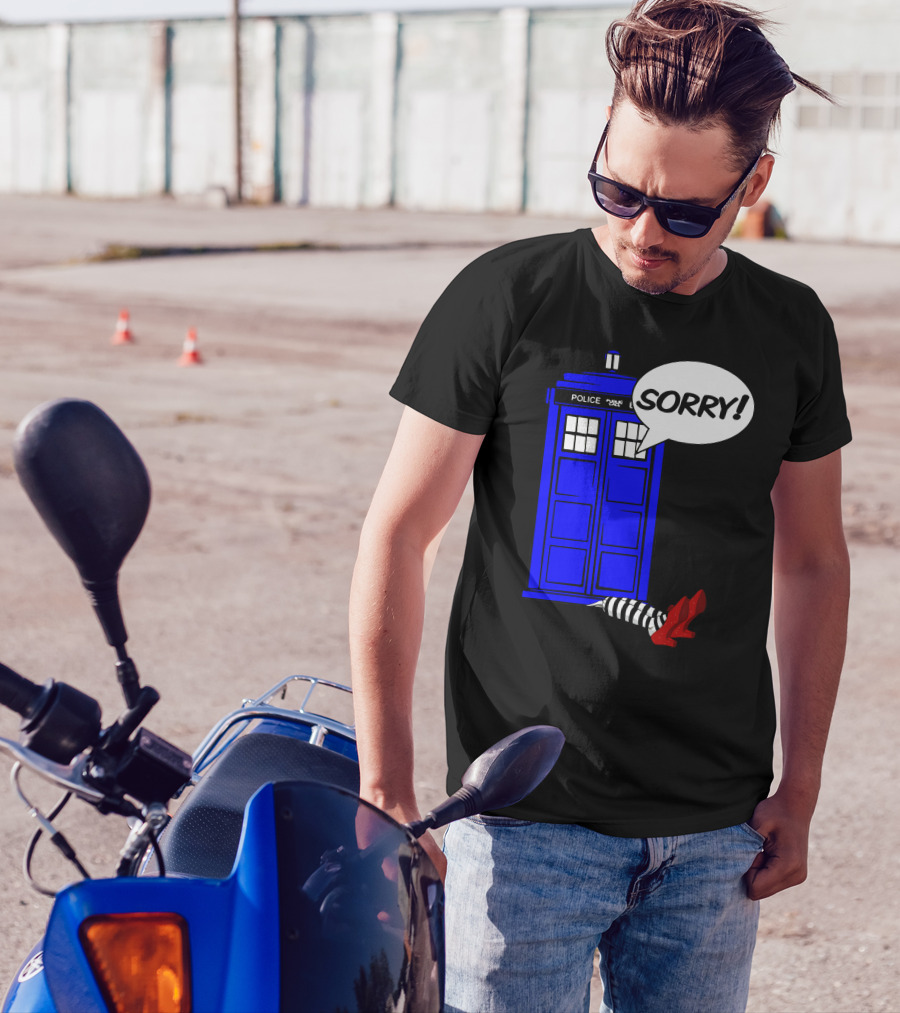 Knockknock Police Box Sorry Wizard Shoes T-Shirt