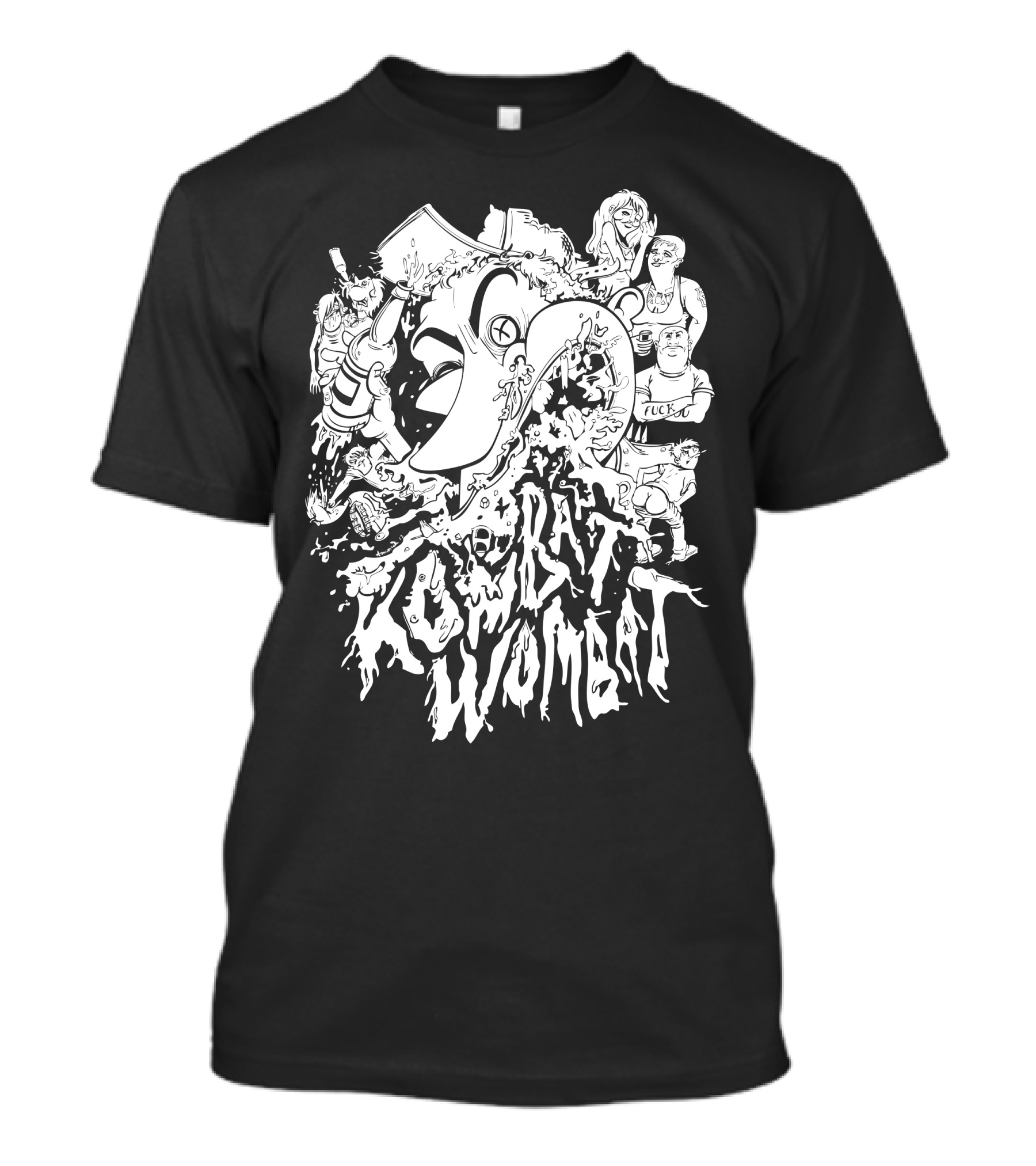 Kombat Wombat Masked Warriors Chaos T-Shirt