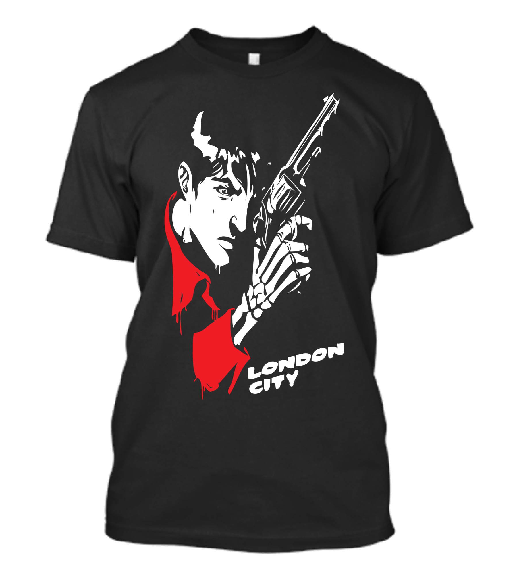 London City Noir Detective Graphic Image T-Shirt