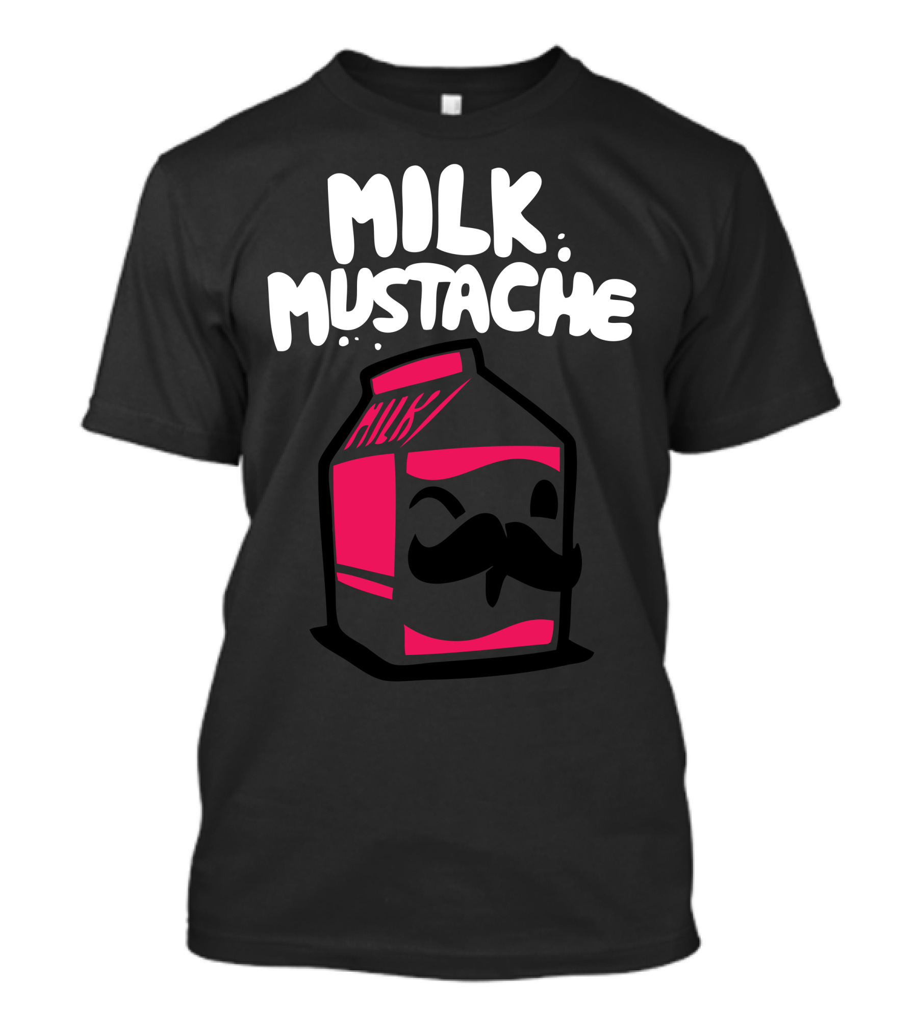 Milk Mustache Cartoon Milk Carton With Moustache T-Shirt