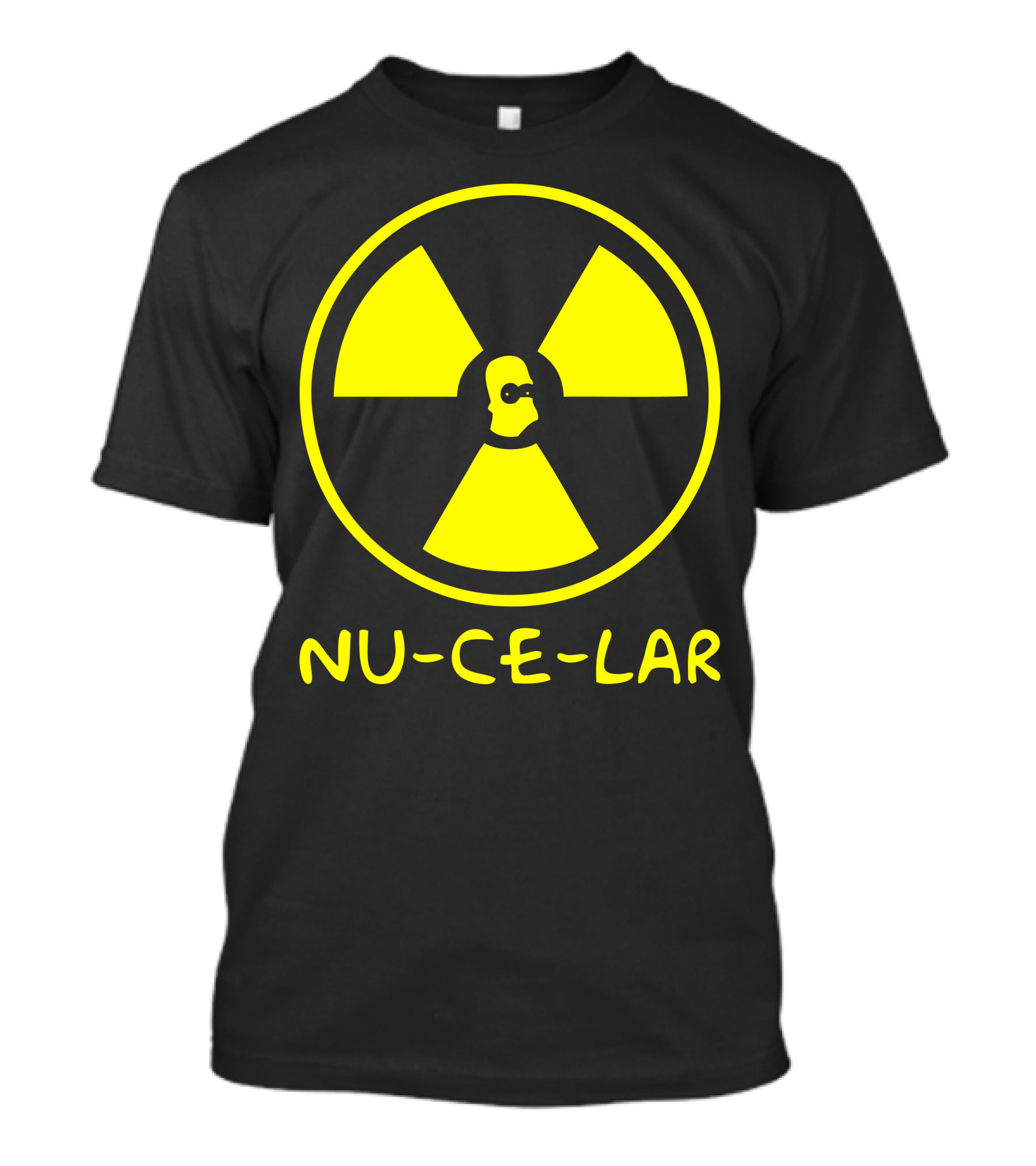 NU CE LAR Radiation Symbol With Yellow Circular T-Shirt