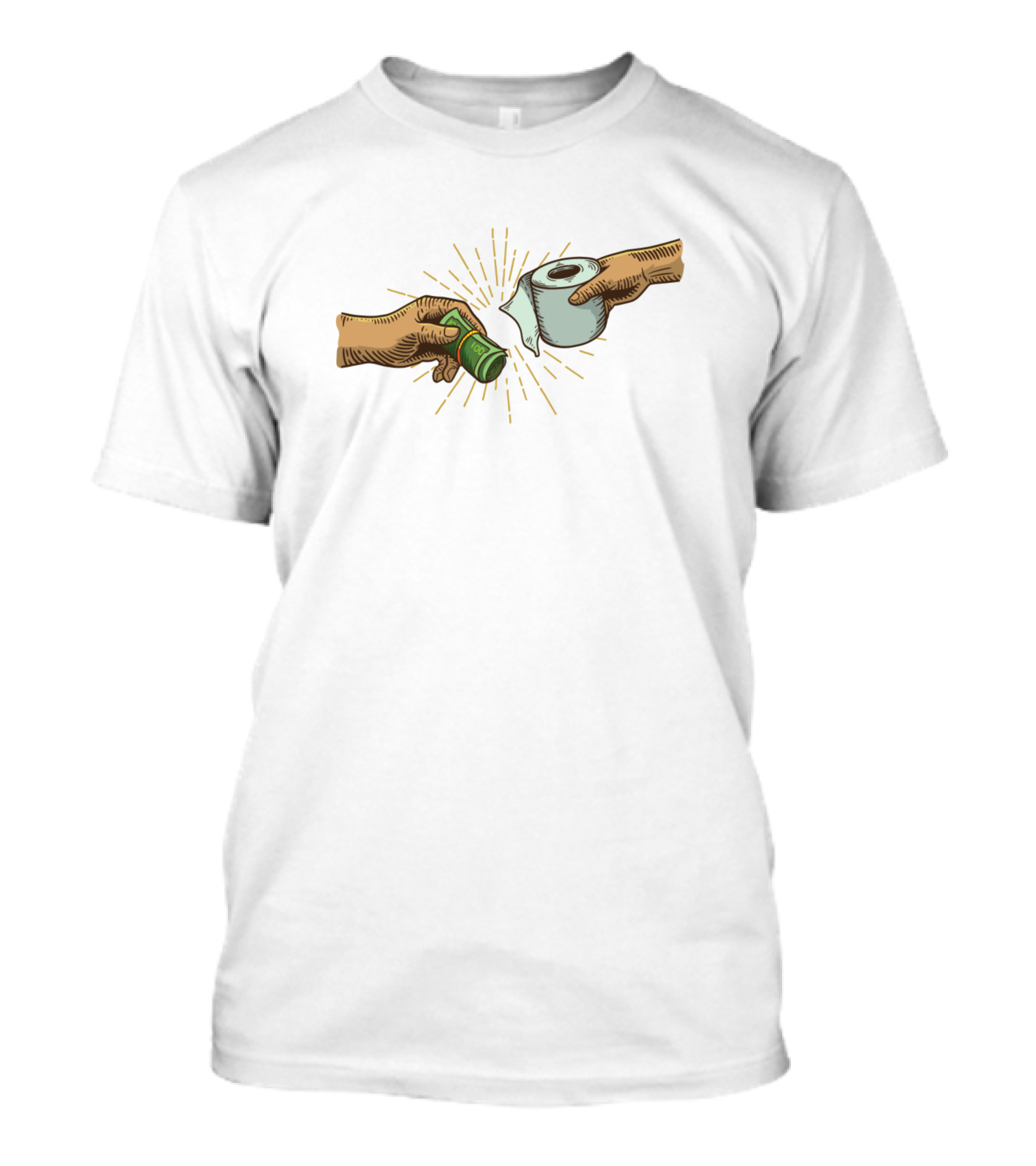 Barter Exchange Handshake Toilet Paper Money T-Shirt