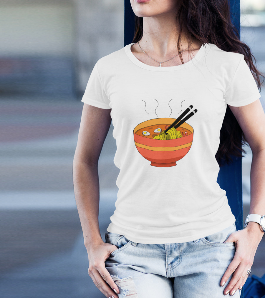 Ramen Bowl With Chopsticks And Eggs T-Shirt