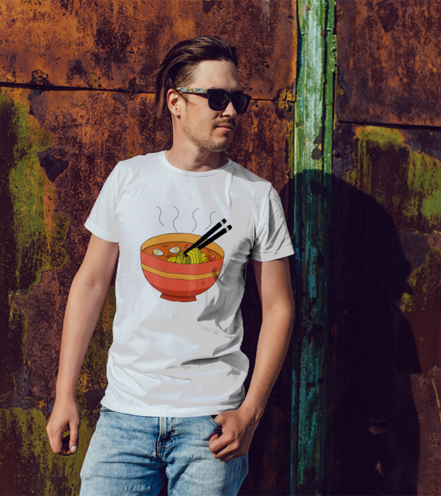 Ramen Bowl With Chopsticks And Eggs T-Shirt