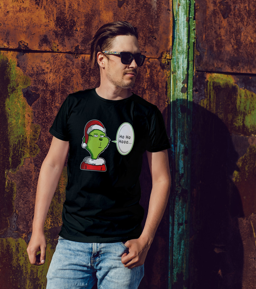 Saitama Grinch Ho Ho Hooo Santa Hat T-Shirt