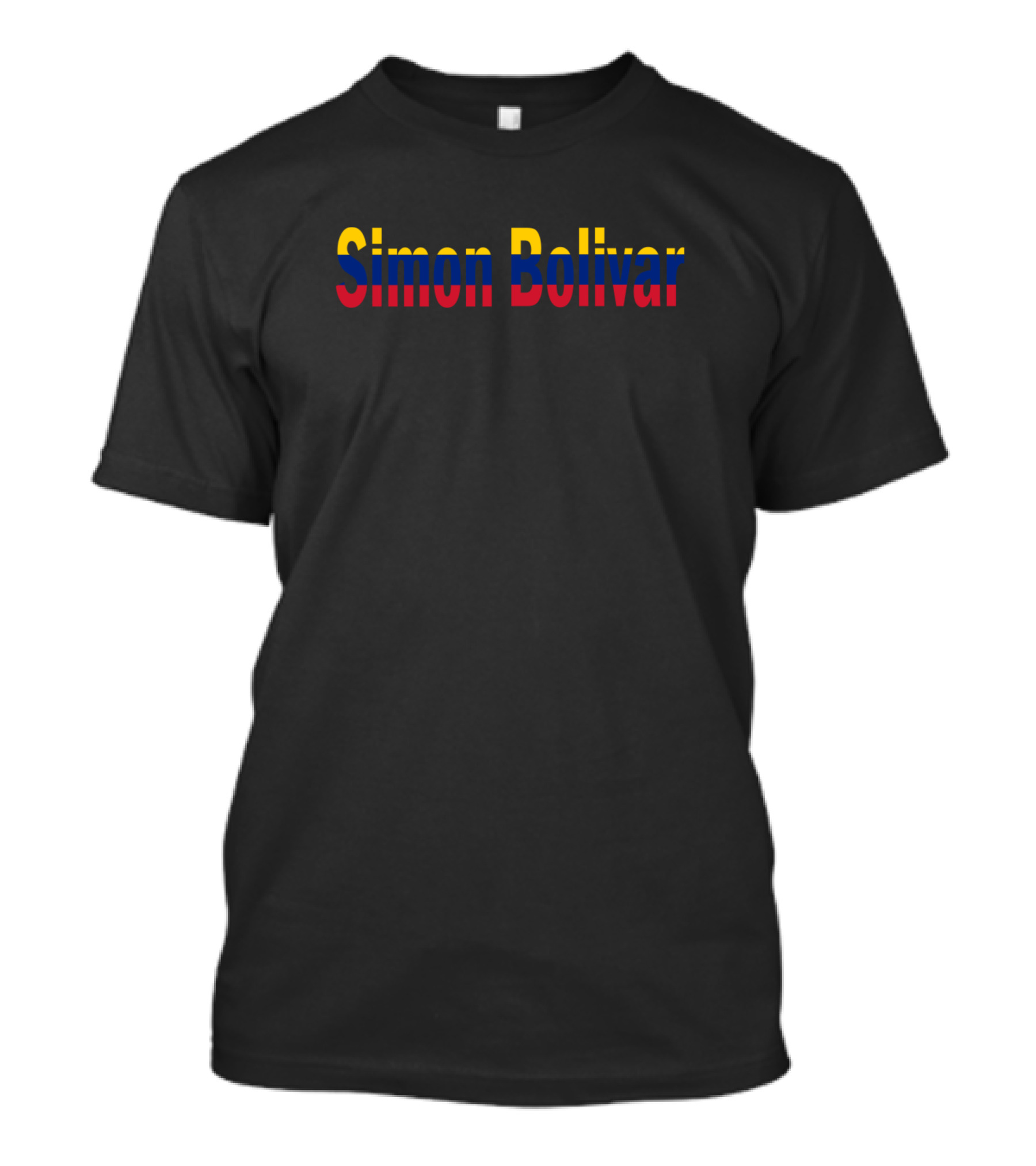Simon Bolivar Venezuela Flag Colors Text T-Shirt