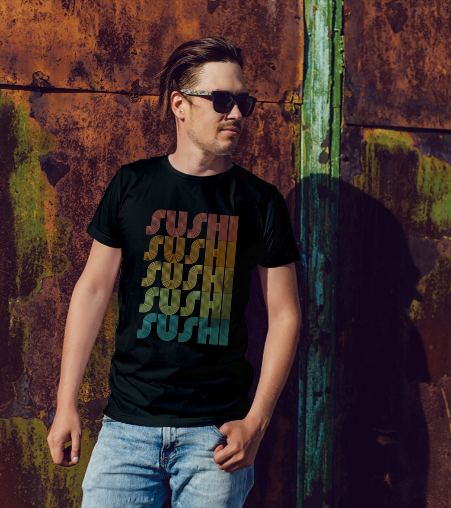 Sushi Retro Striped T-Shirt
