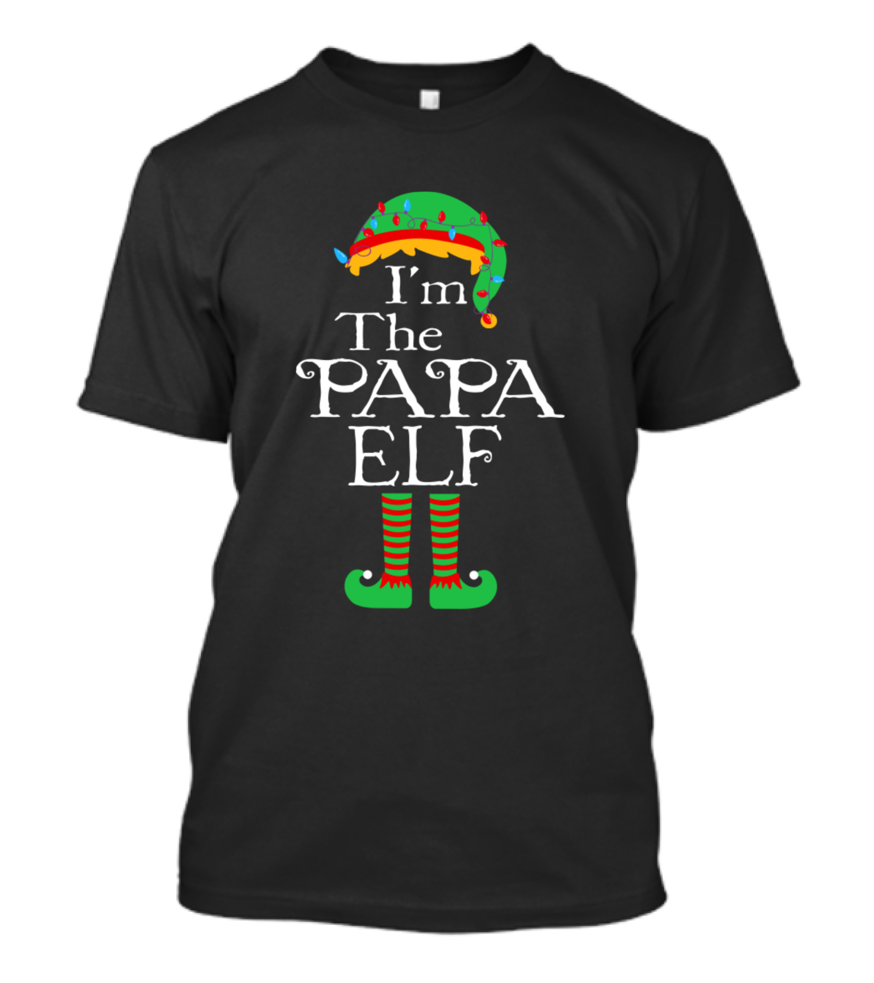 I'm The Papa Elf Christmas Hat And Shoes Holiday T-Shirt