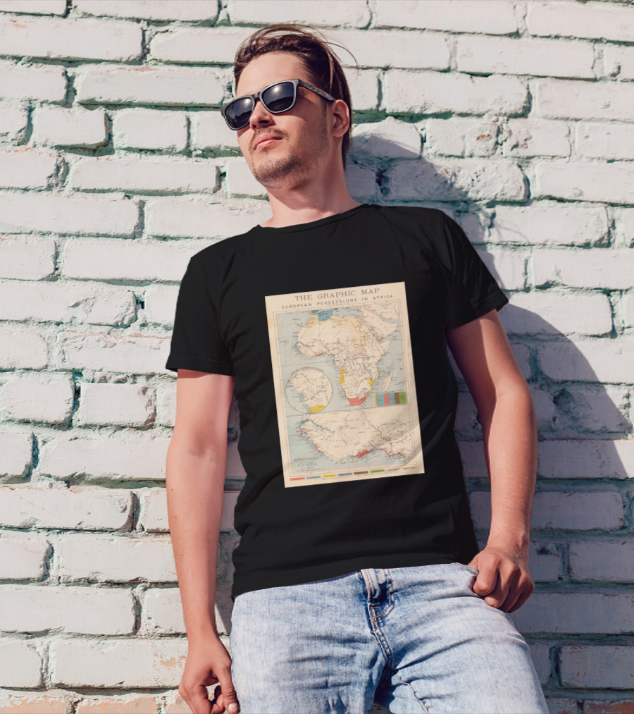 The Graphic Map European Possessions In Africa 1884 Vintage Colonies T-Shirt