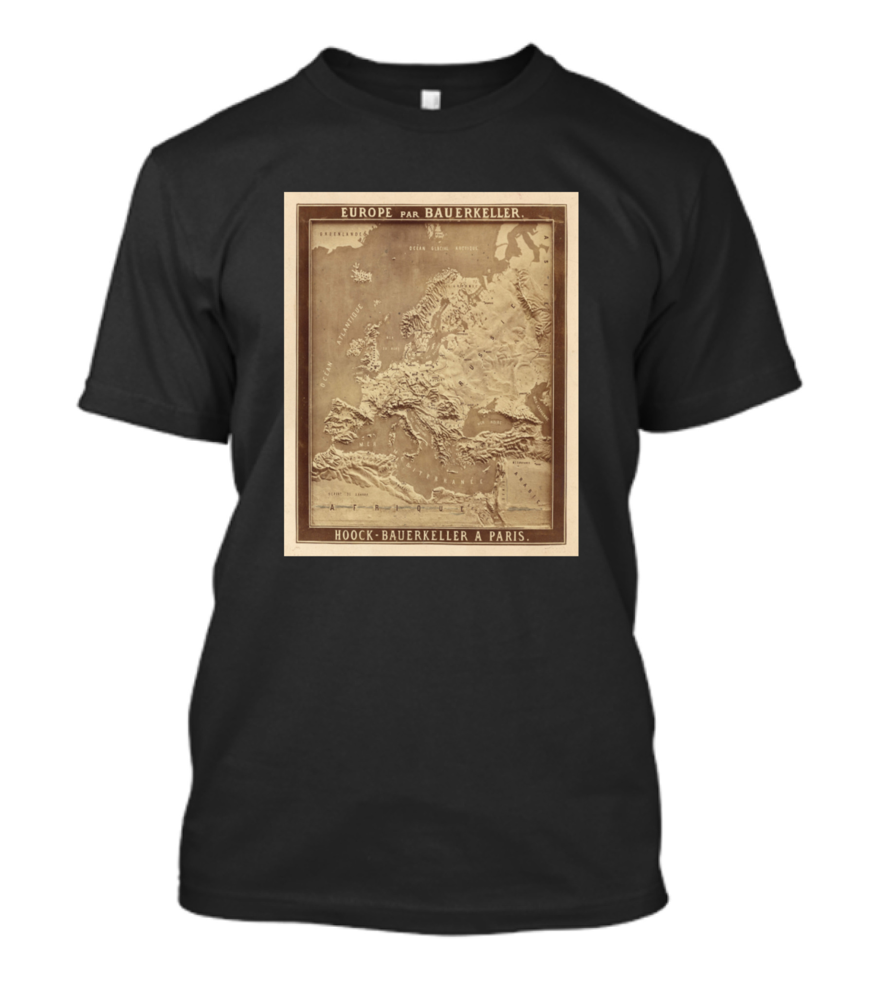 Europe Par Bauerkeller Hoock-Bauerkeller A Paris Vintage Map T-Shirt