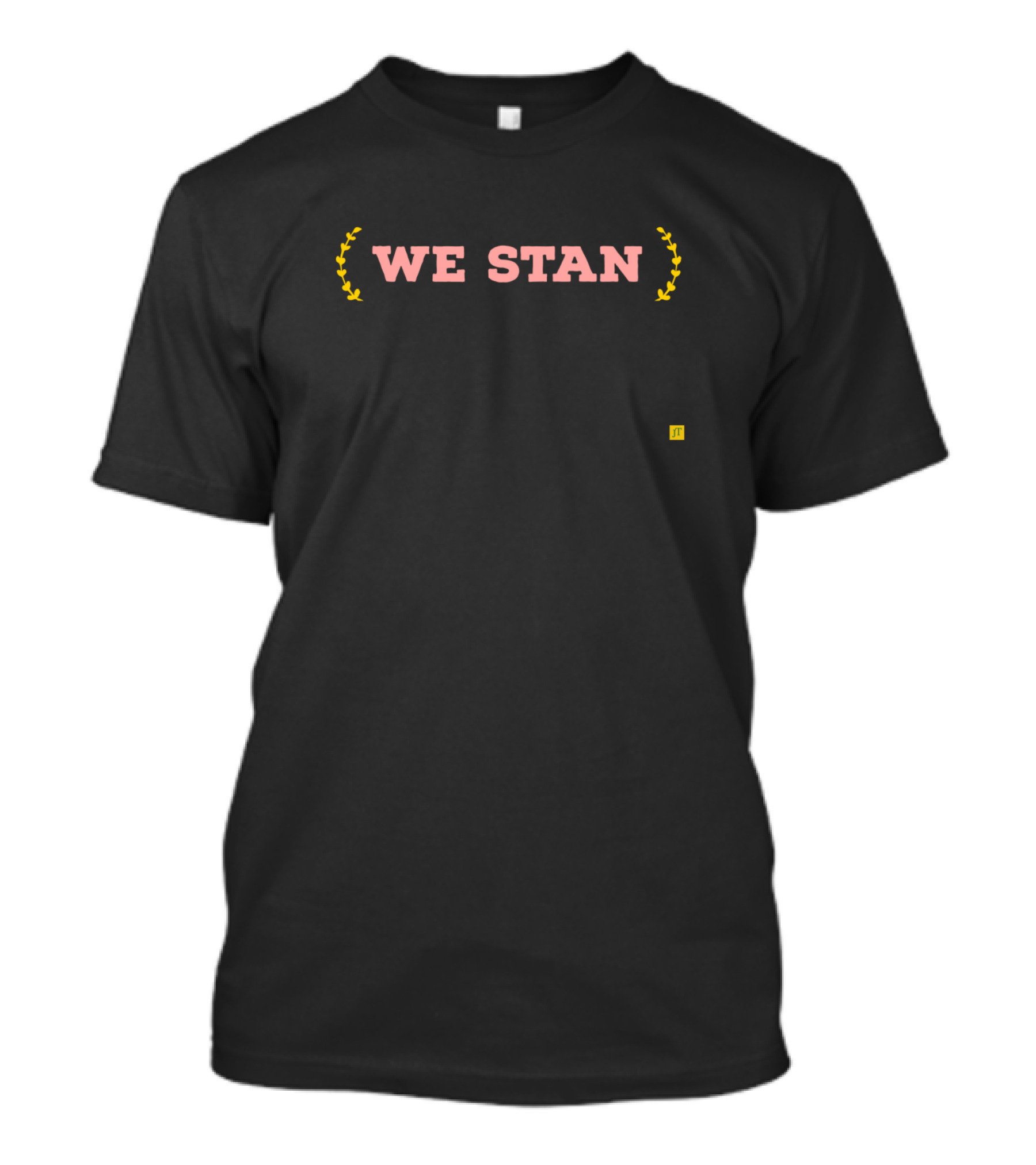 We Stan Curved Text With Leaves T-Shirt