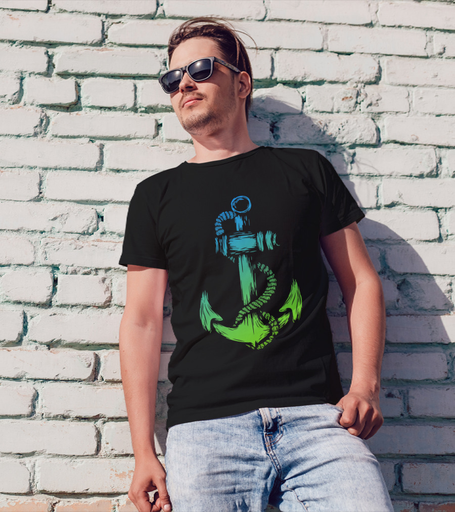Anchor Of Life Nautical Gradient Rope T-Shirt