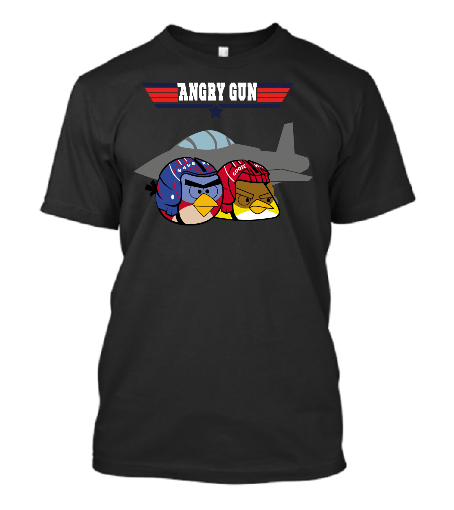 Maverick Goose Angry Gun Parody Birds T-Shirt