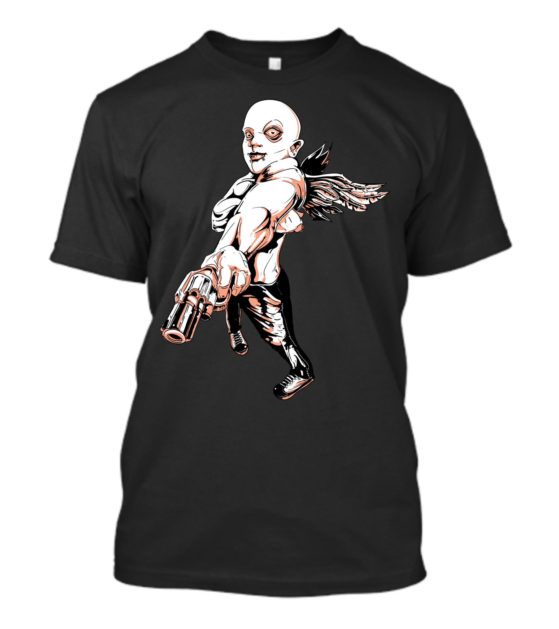 Bad Cupid Winged Mischief Gunman T-Shirt