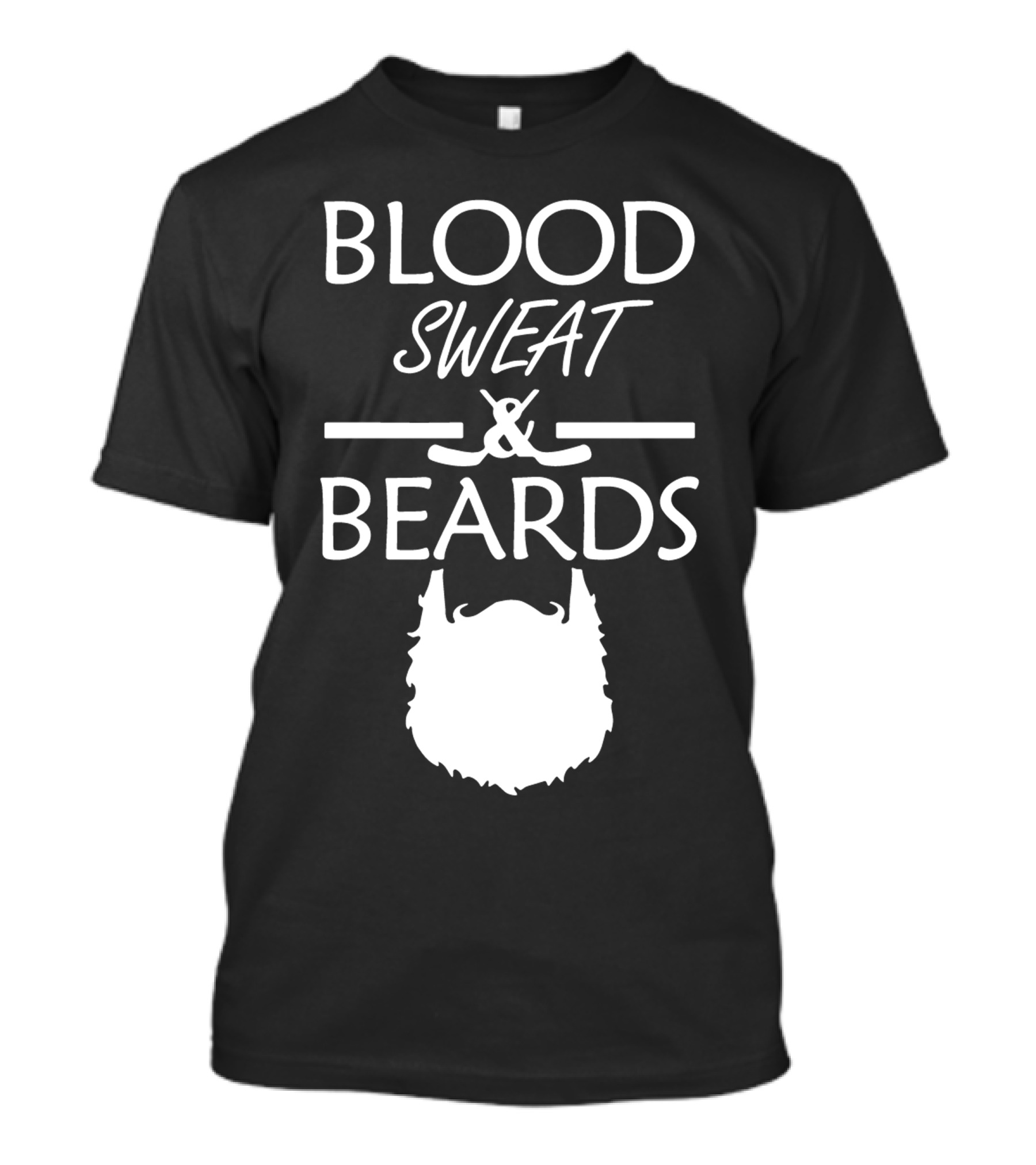 Blood Sweat And Beards Playoff Hockey T-Shirt