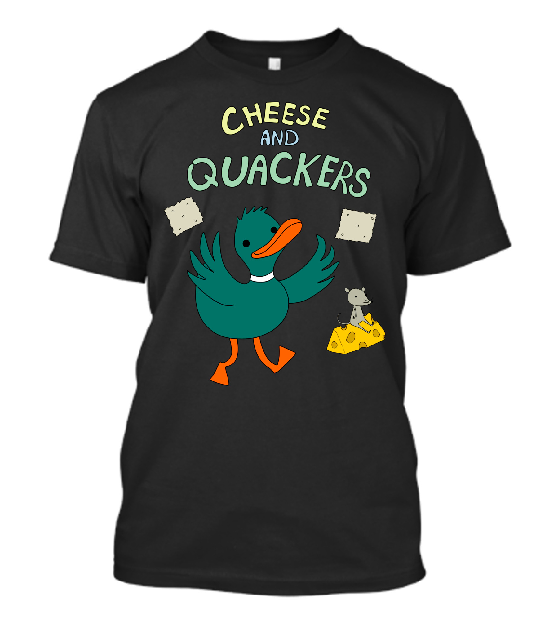 Cheese And Quackers Duck With Cheese And Crackers Mouse T-Shirt
