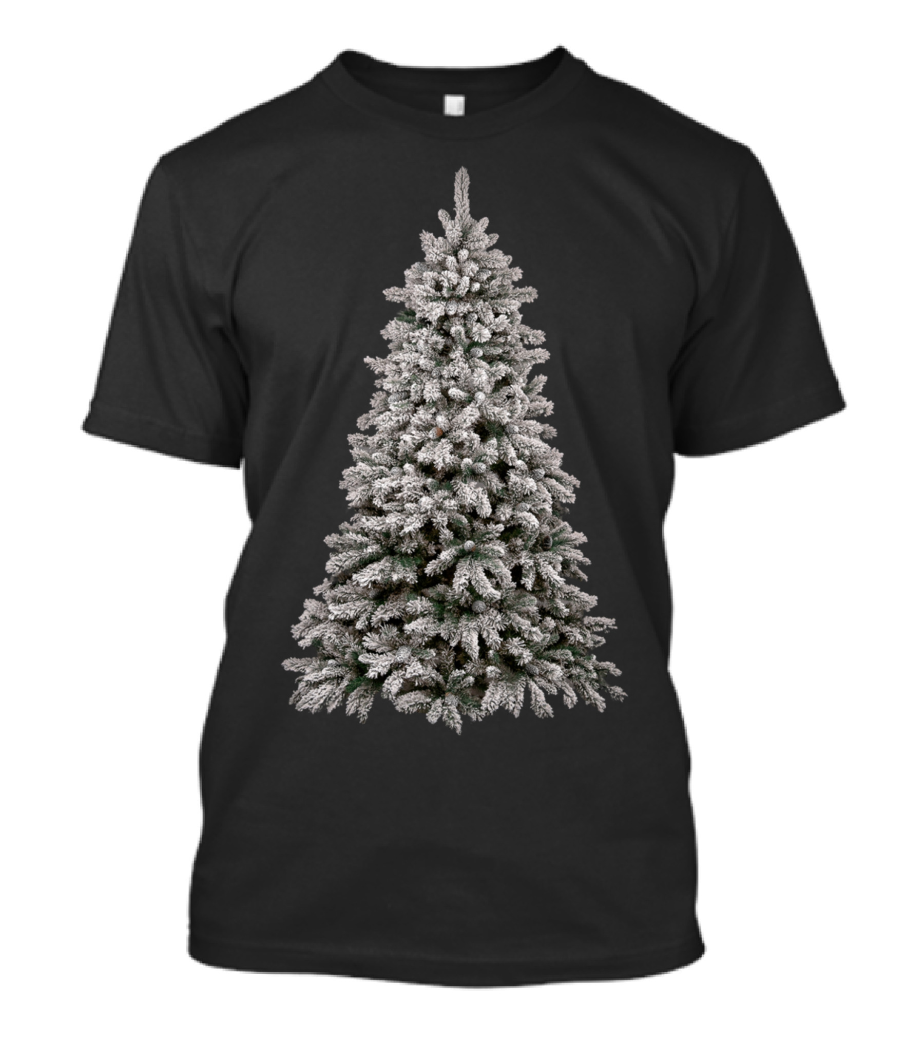 Christmas Tree Photos Snowy Realistic Holiday Evergreen T-Shirt