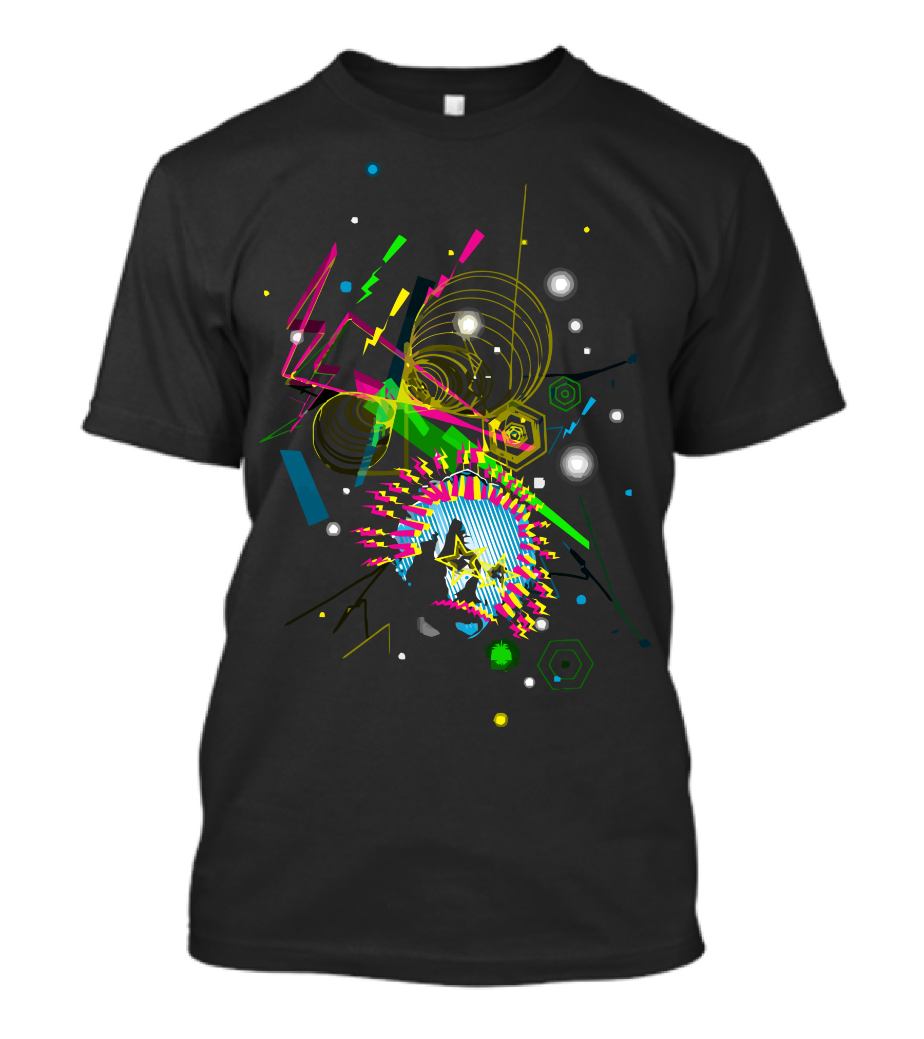 Doctor Wow Abstract Starburst Lightning Geometric Elements T-Shirt