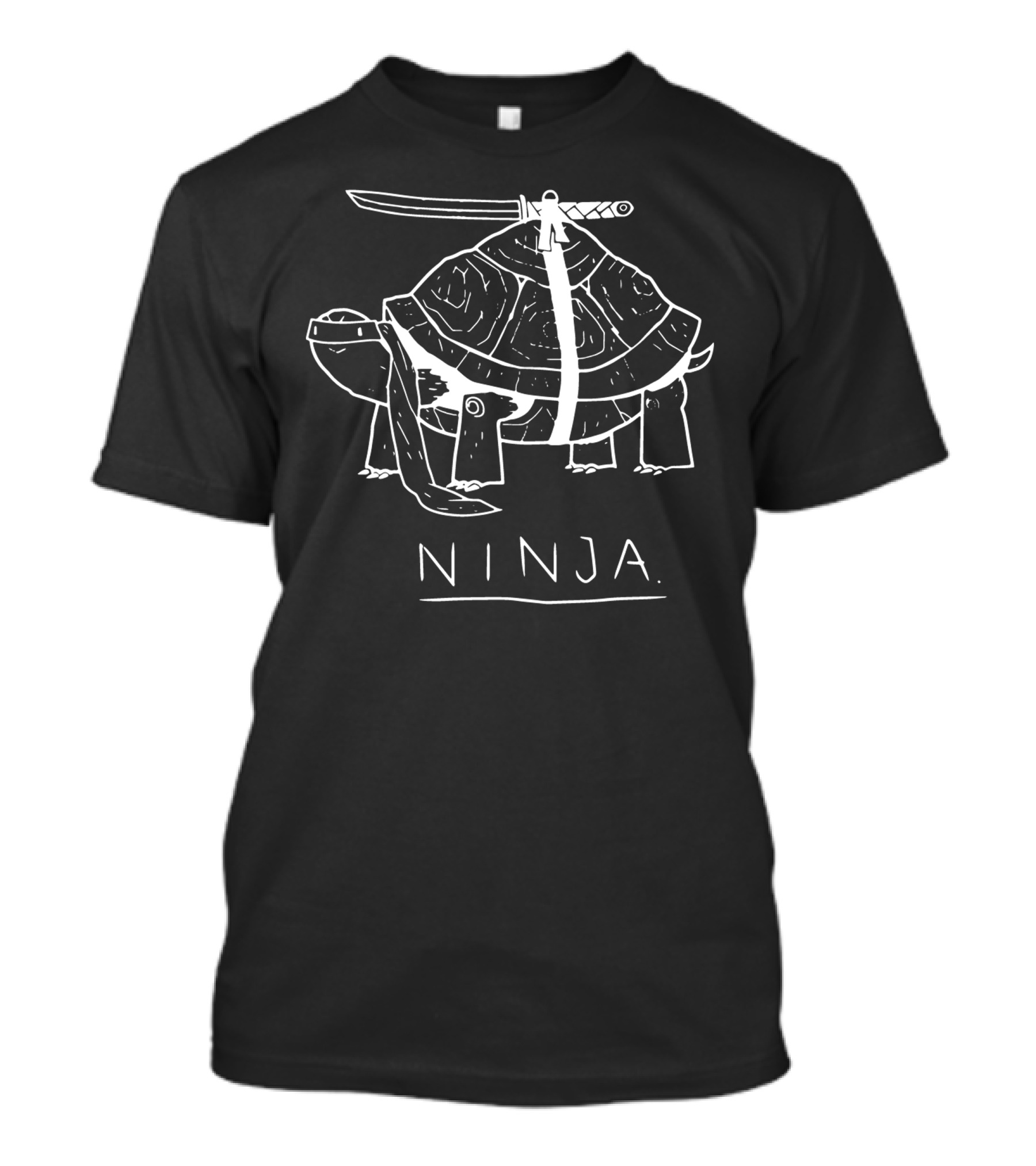 Ninja Sword Turtle Drawing T-Shirt