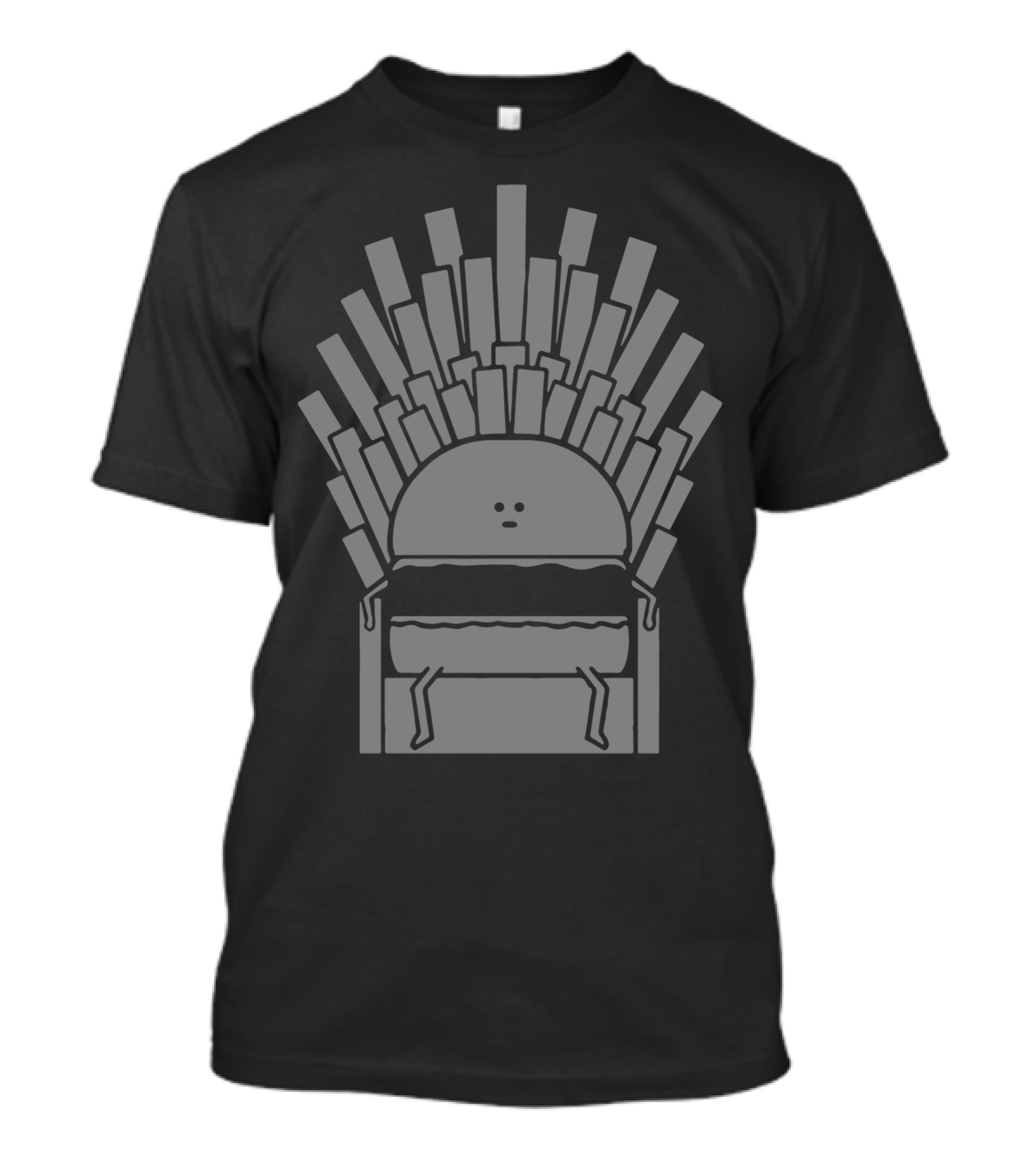 Burger Throne With Fries Crown Game Of Fries T-Shirt