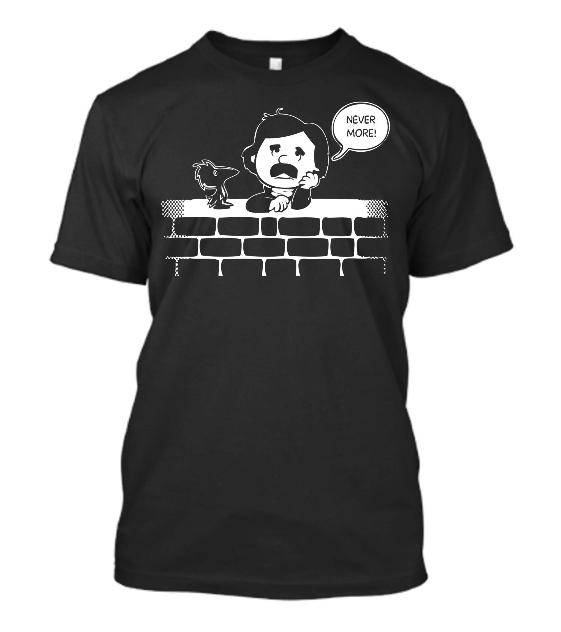 Peanuts Edgar Allan Poe Parody Good Grief Never More T-Shirt