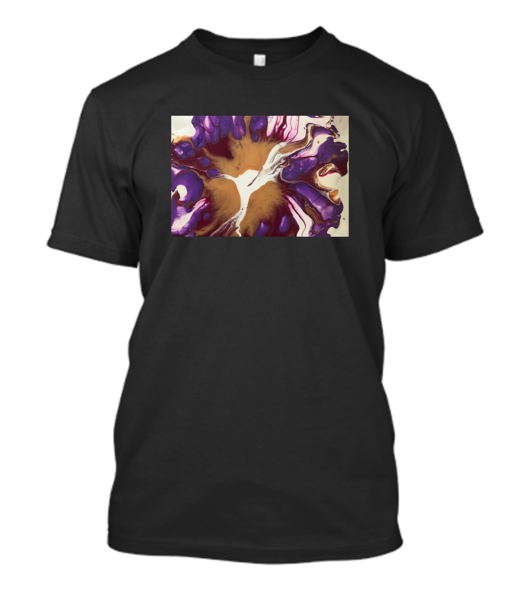 Purple Magenta Lily Abstract Swirl T-Shirt