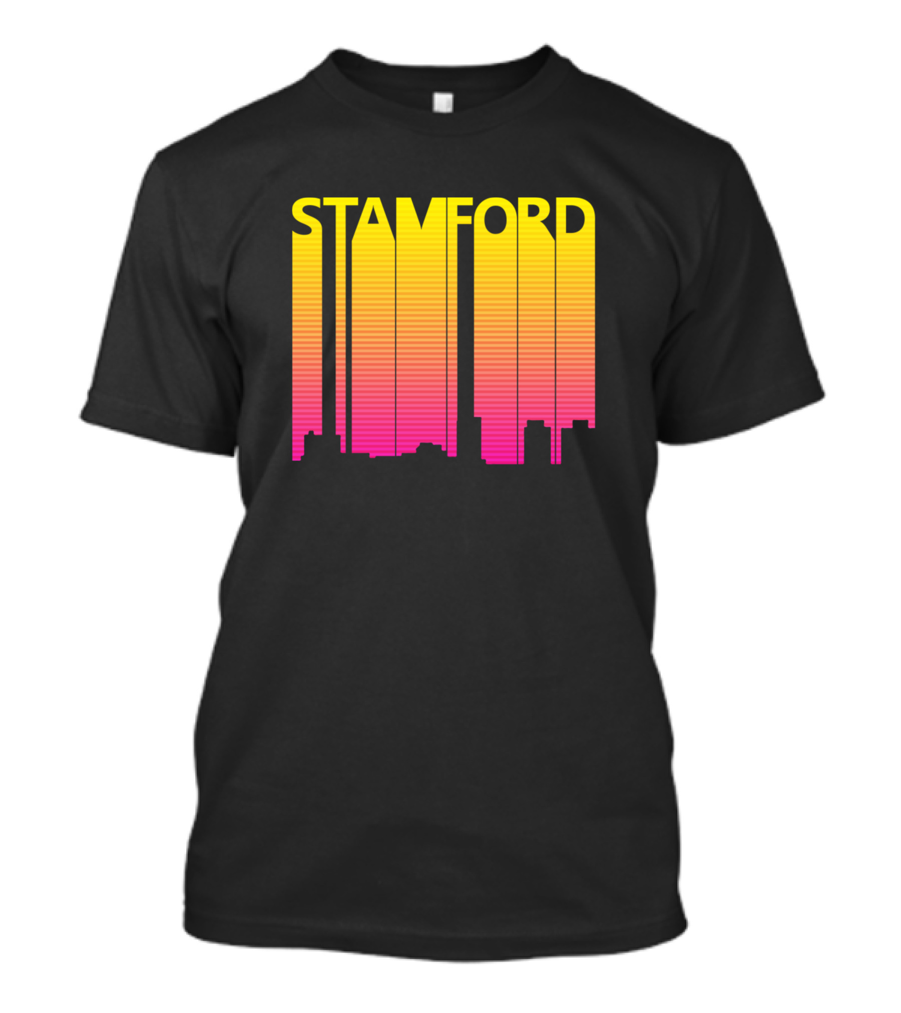 Stamford Skyline Retro 1980S Sunset T-Shirt