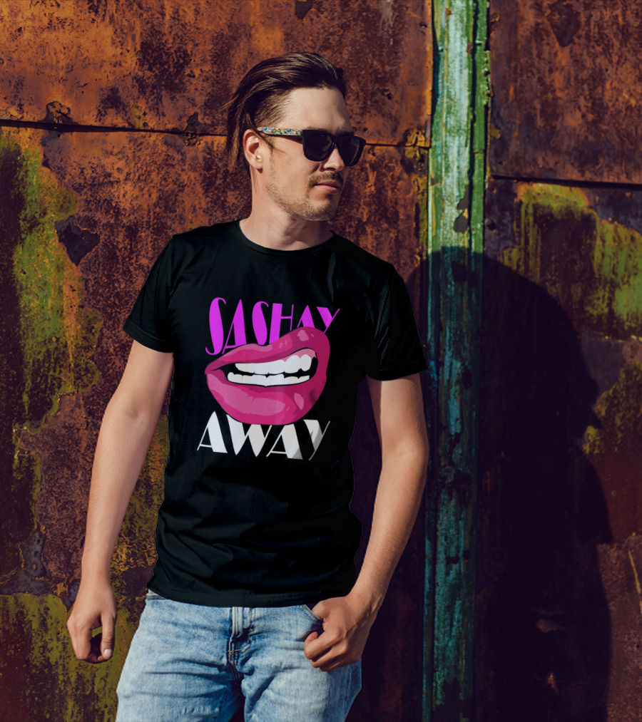 Sashay Away Diva Queen Cabaret Pink Lips T-Shirt