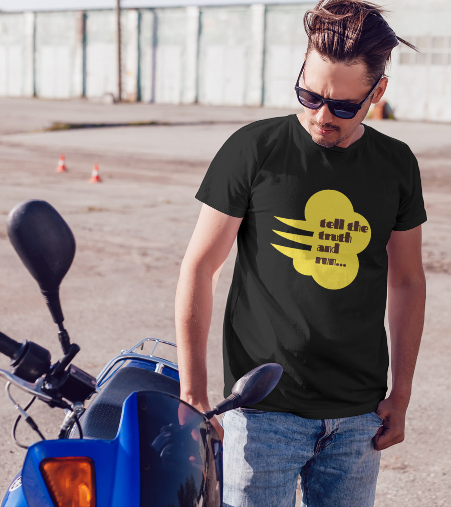 Tell The Truth And Run Retro Speech Bubble T-Shirt