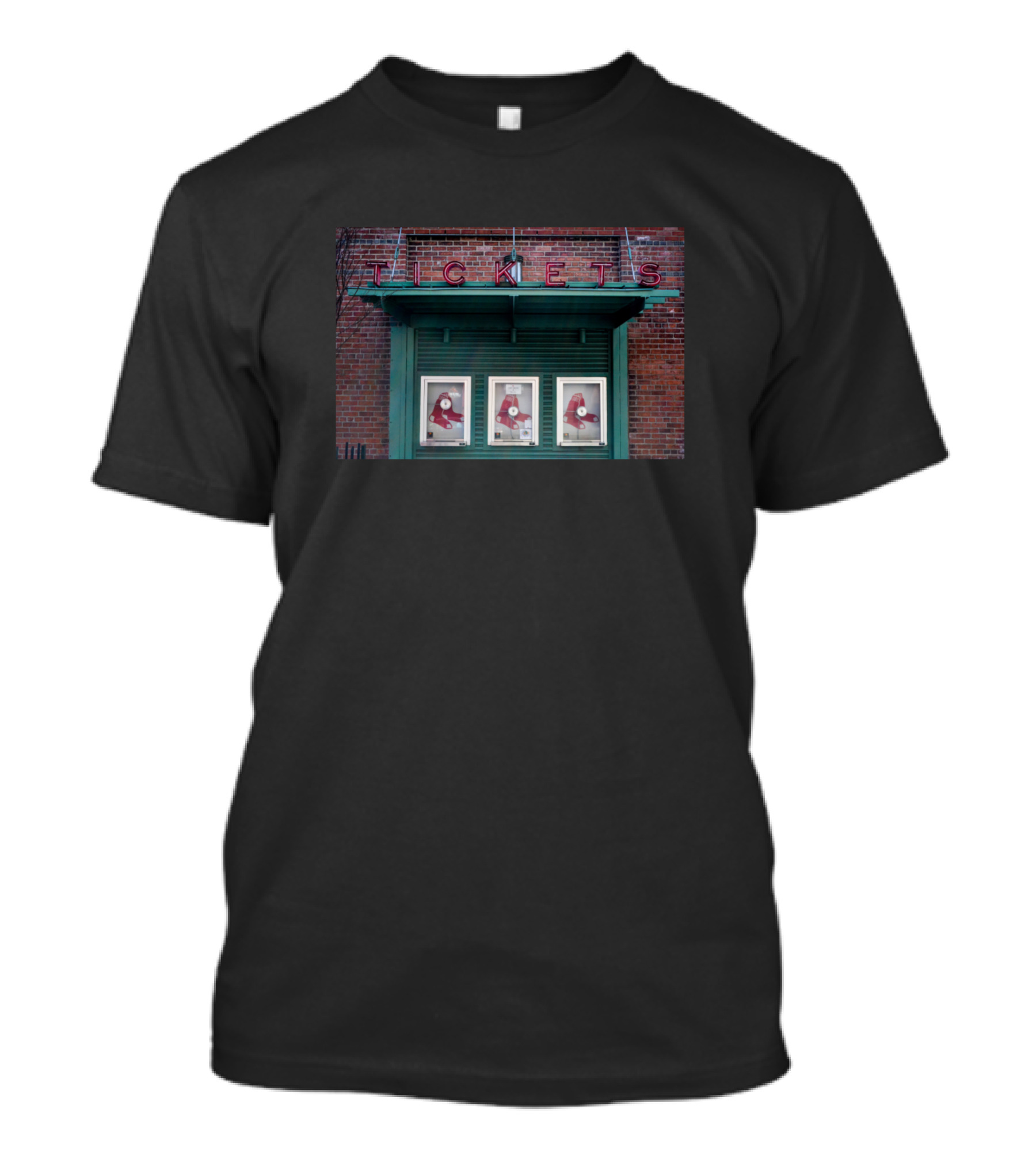 Tickets Fenway Park Red Sox Sign Brick Wall T-Shirt
