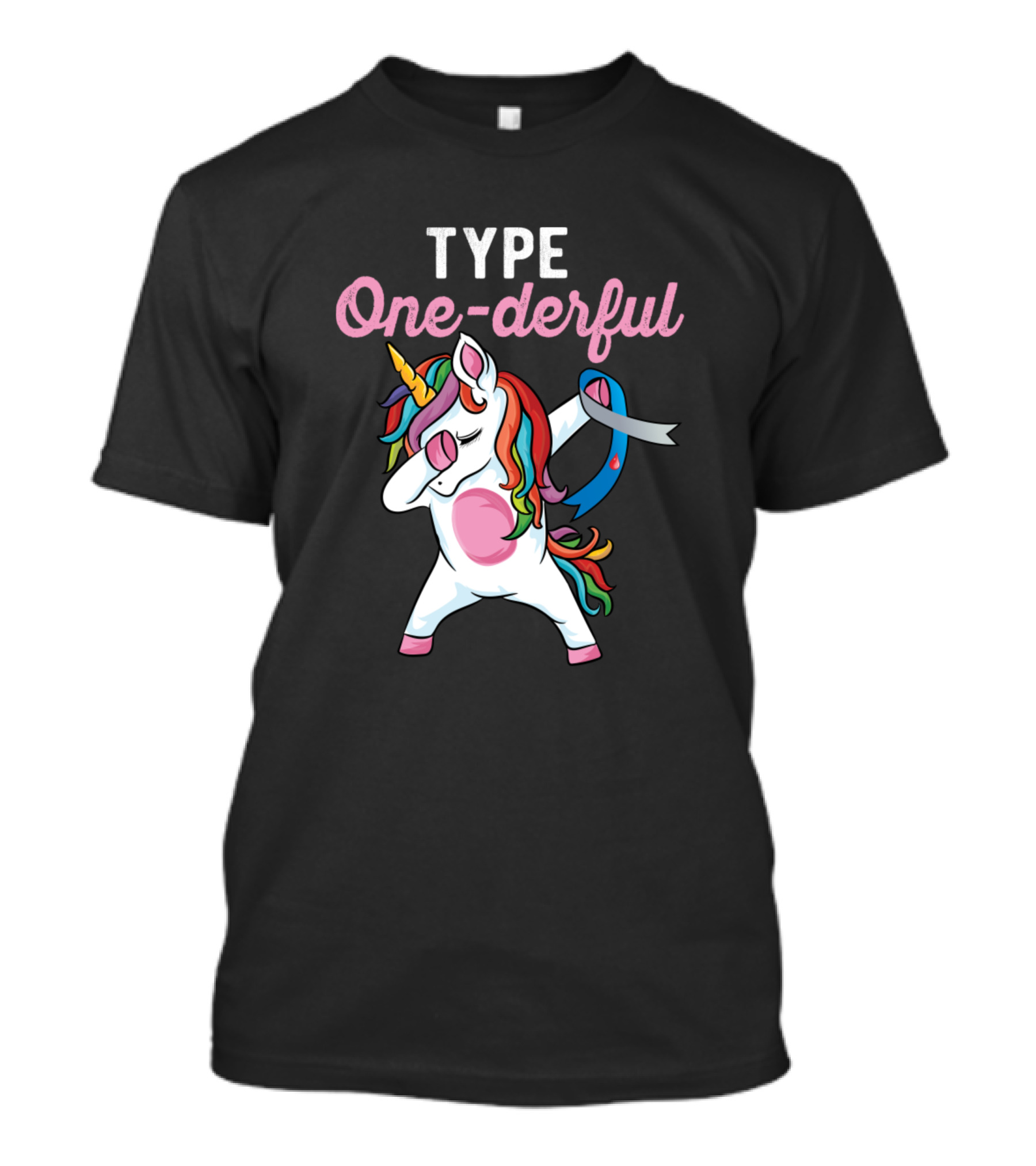 Type One-derful Dabbing Unicorn Diabetes Awareness T-Shirt