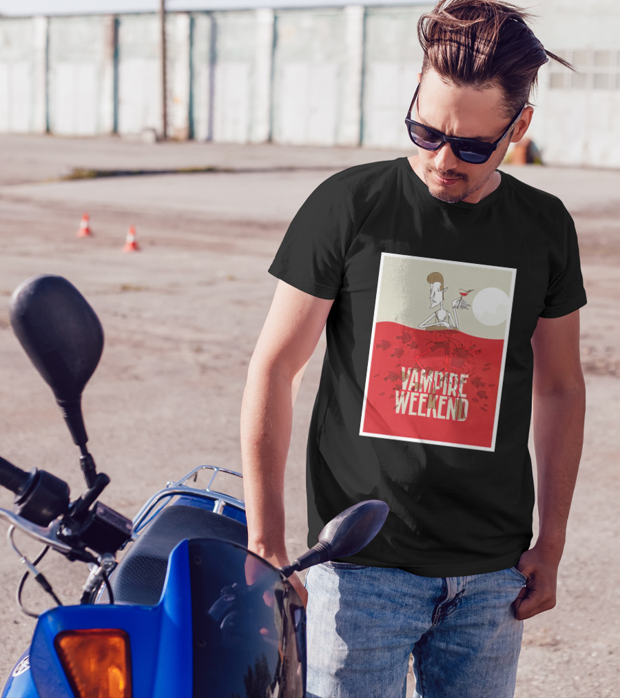 Vampire Weekend Under The Sea With Red Ocean And Moon T-Shirt