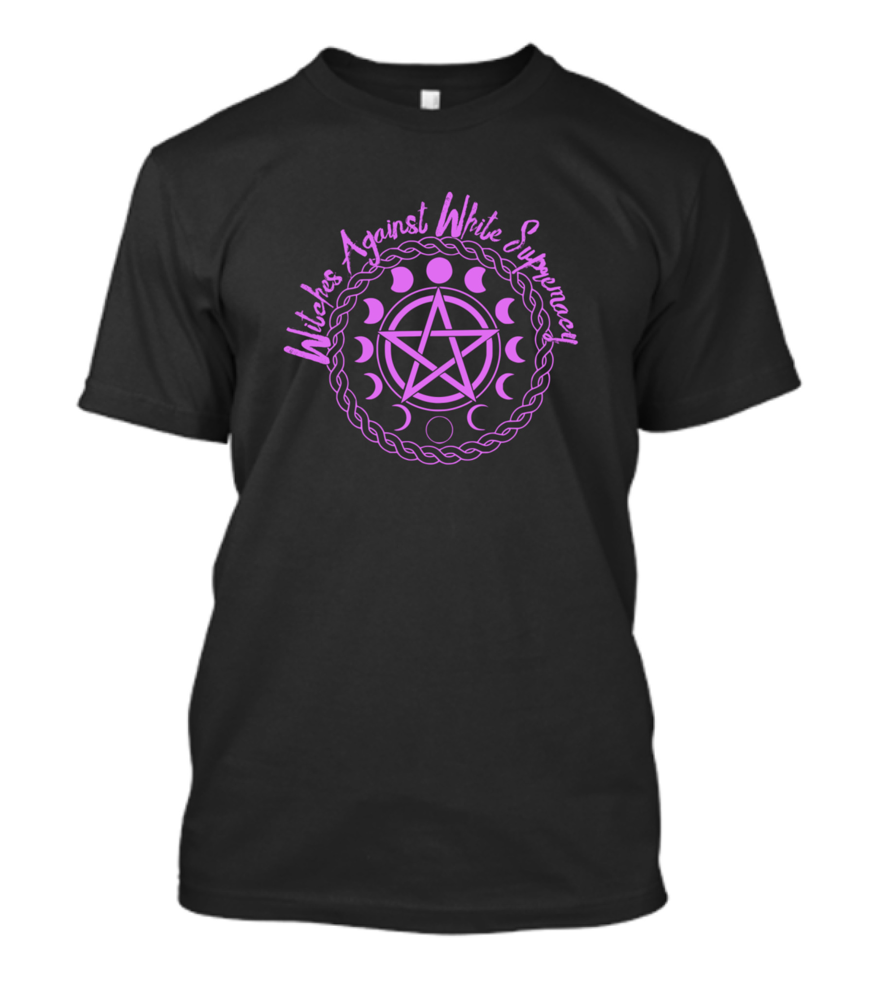 Witches Against White Supremacy Pentacle Moon Phases T-Shirt