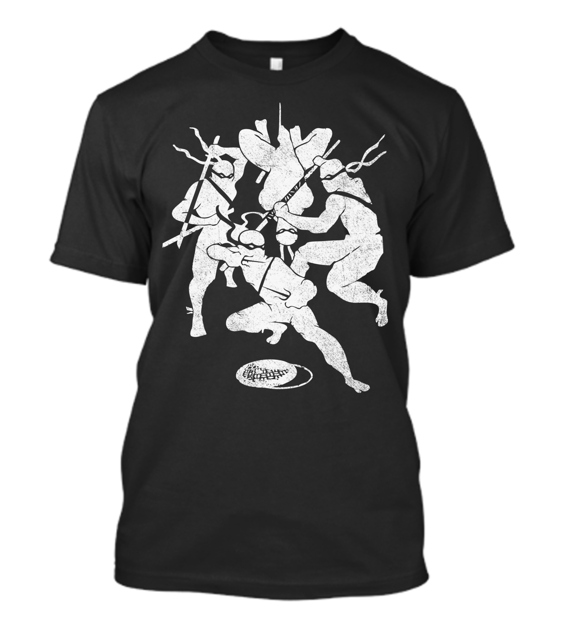 4 Ninjas In Sewer Battle Turtle Warriors T-Shirt