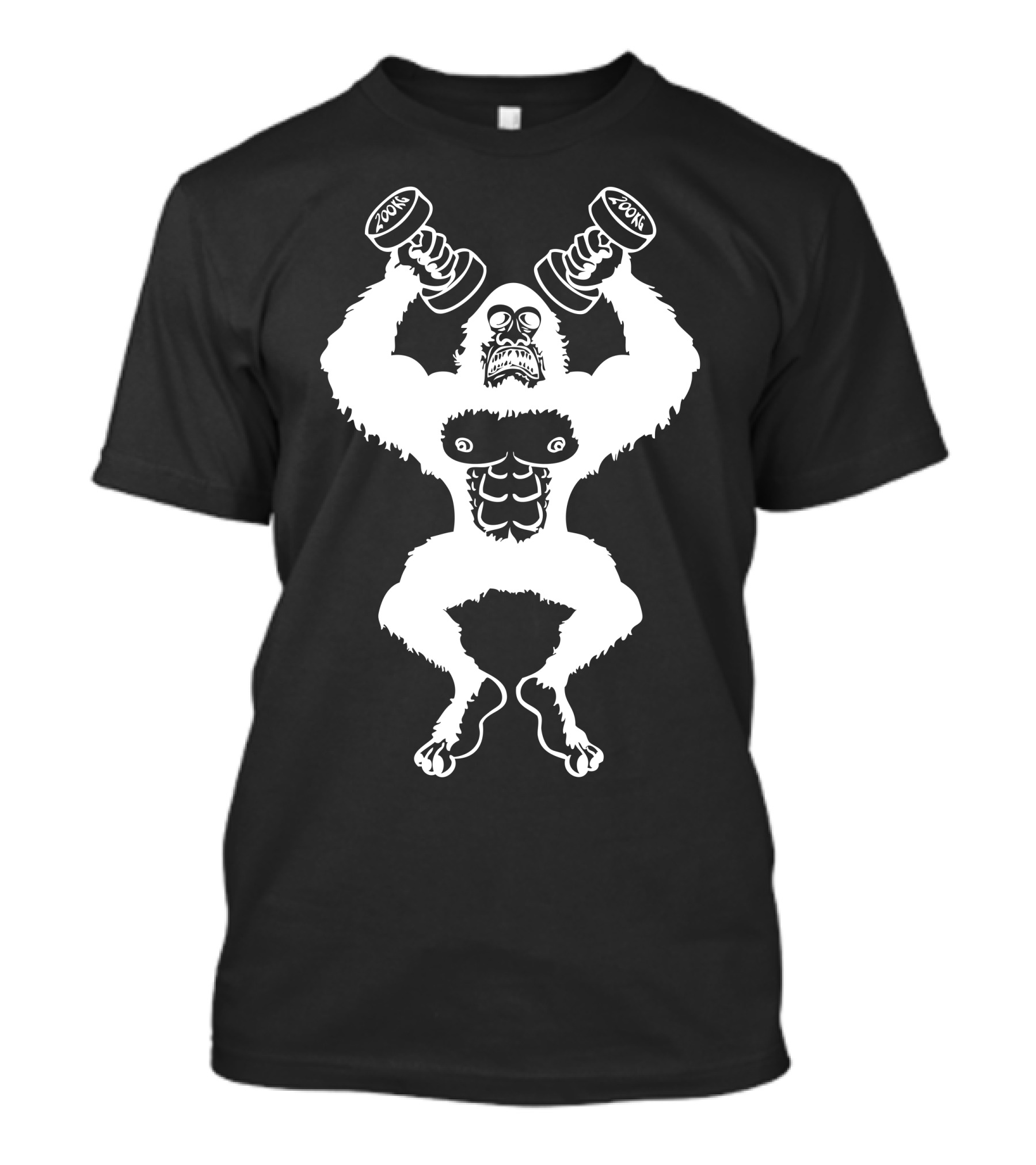 Abdominal Snowman Lifting Dumbbells Monster Fitness T-Shirt