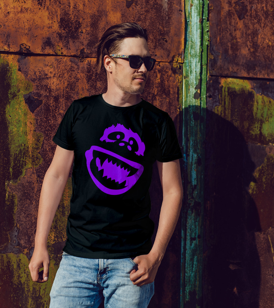 Abominable Monster Face Purple Icon T-Shirt