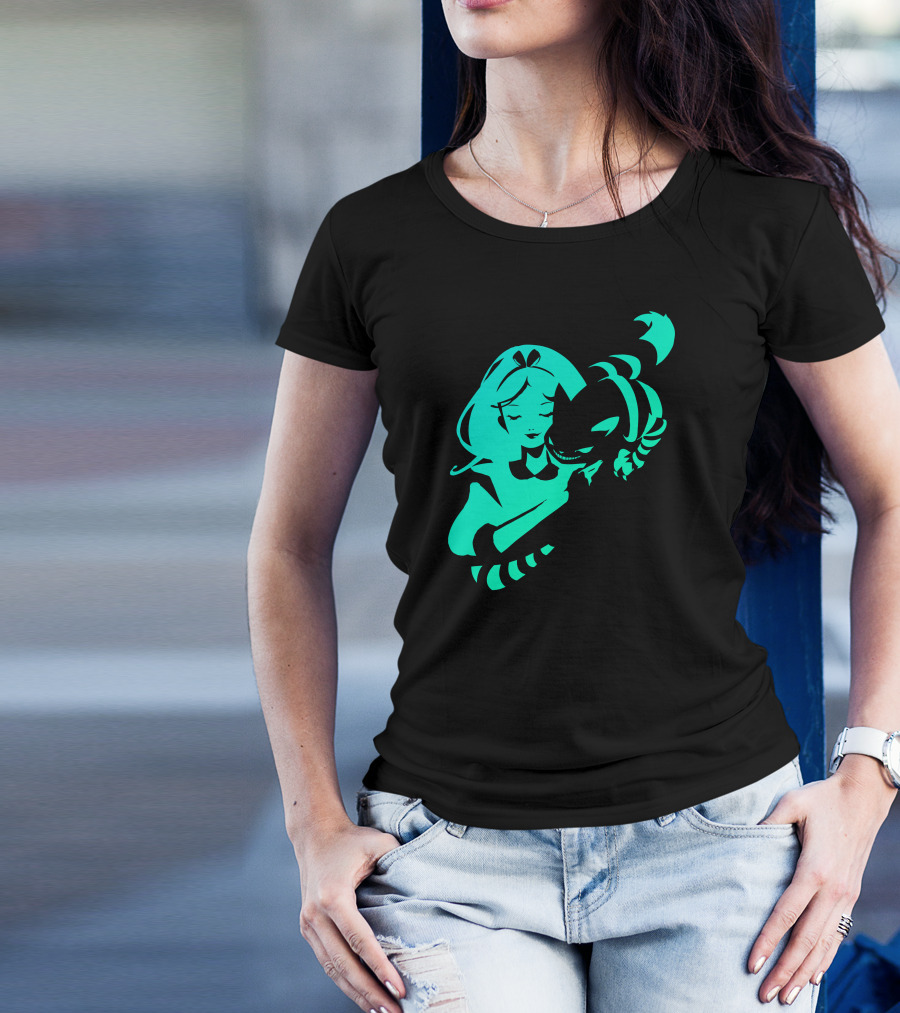 Alice And The Cheshire Cat Embrace T-Shirt