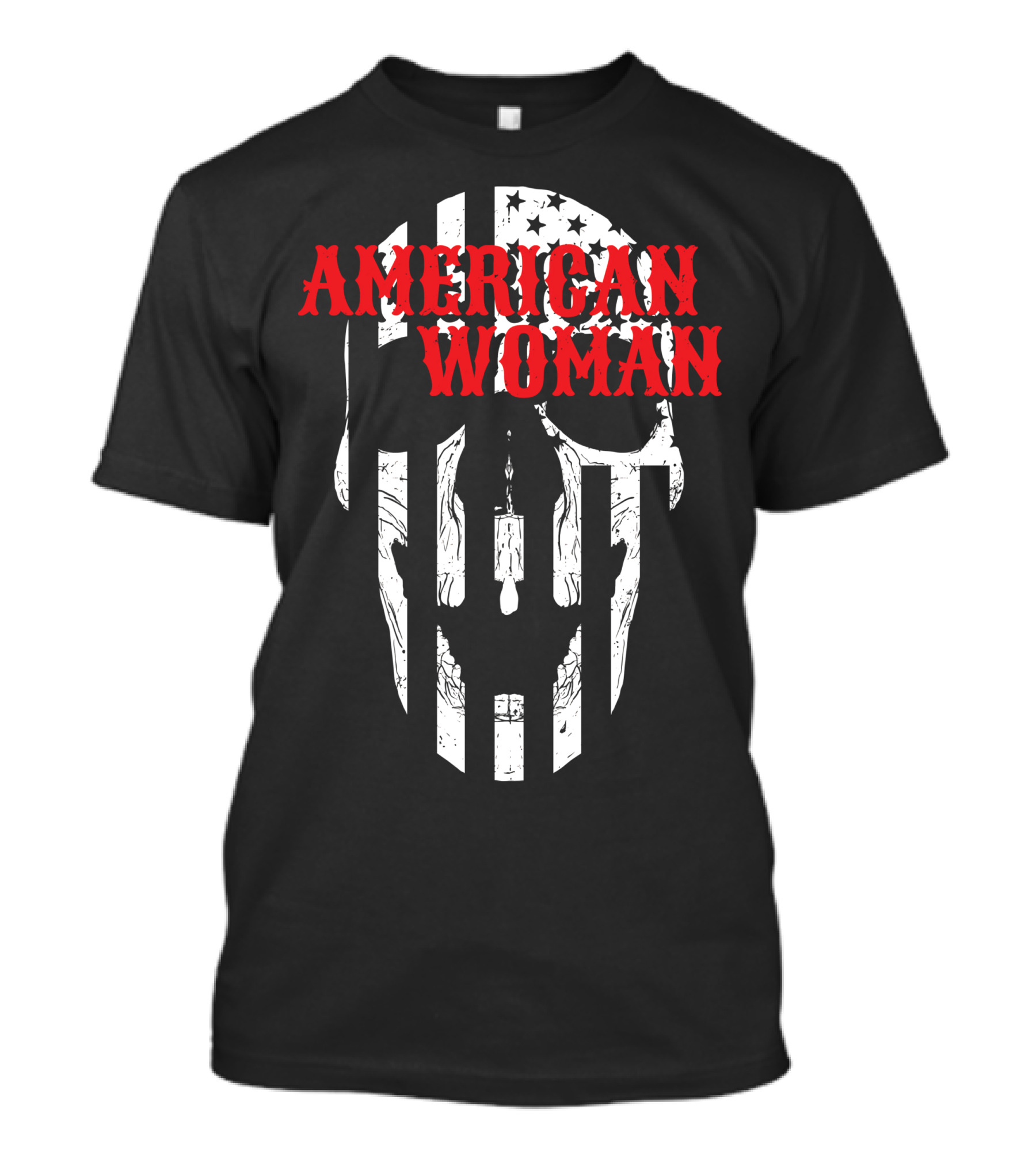 AMERICAN WOMAN Skull T-Shirt