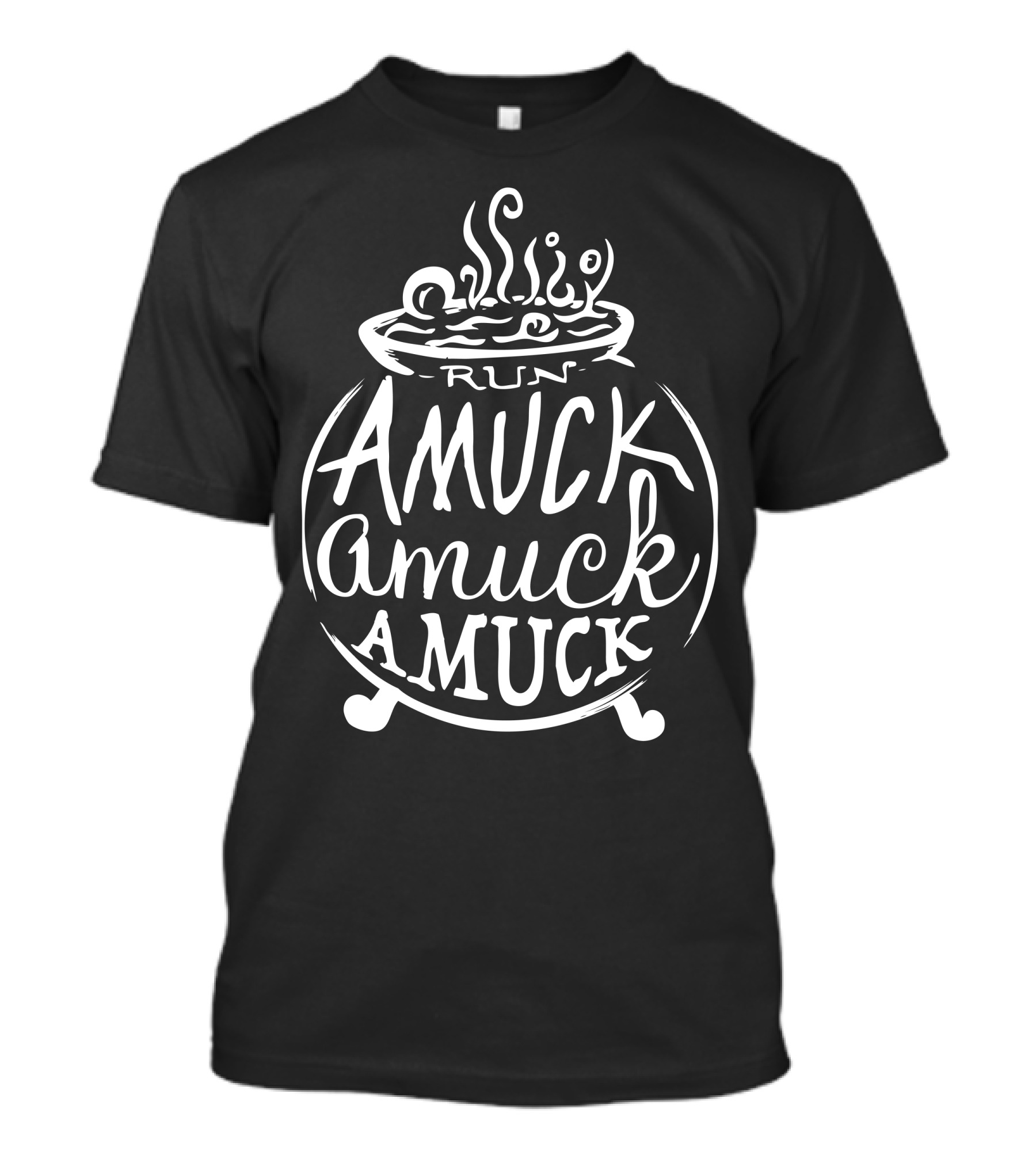 Run Amuck Amuck Amuck Cauldron Design Hanging T-Shirt