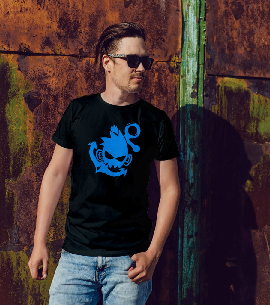 Anchor Logo Mischievous Blue Character T-Shirt