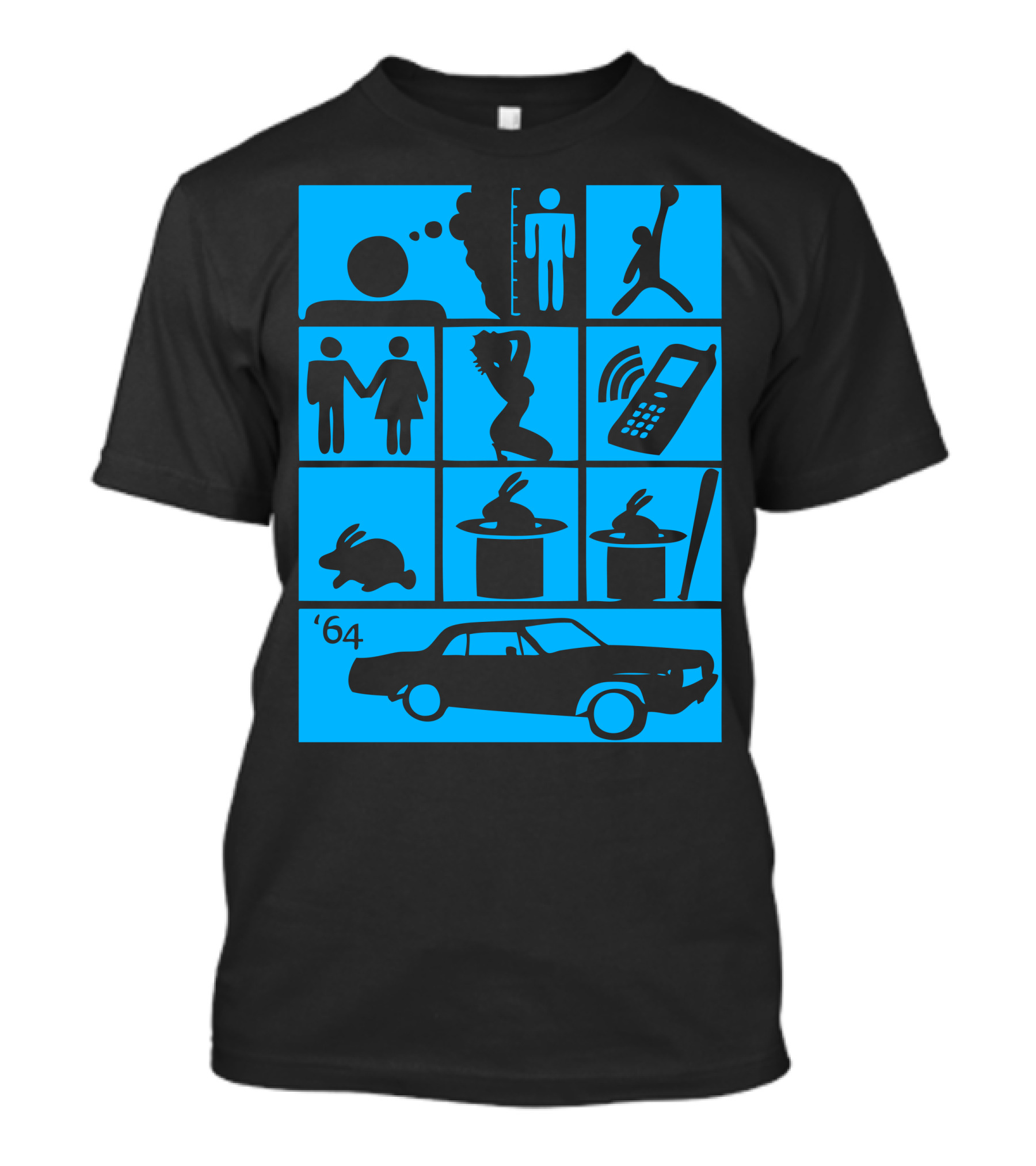 And I Wish Silhouette Icons With '64 Car And Magic Rabbit T-Shirt