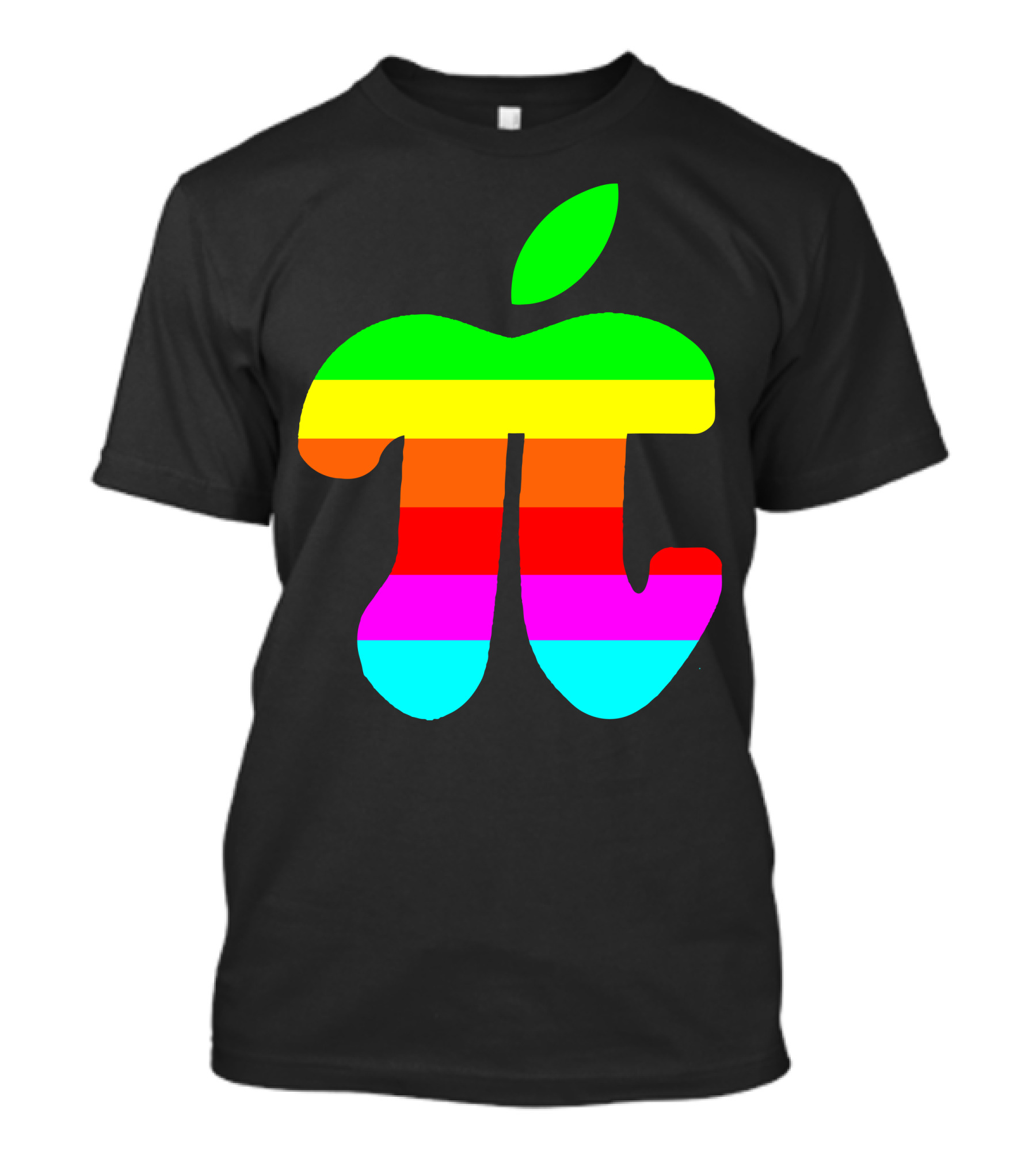 Apple Pi Rainbow Stripes T-Shirt