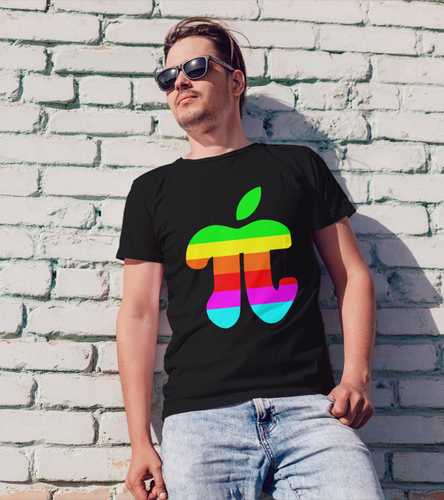 Apple Pi Rainbow Stripes T-Shirt