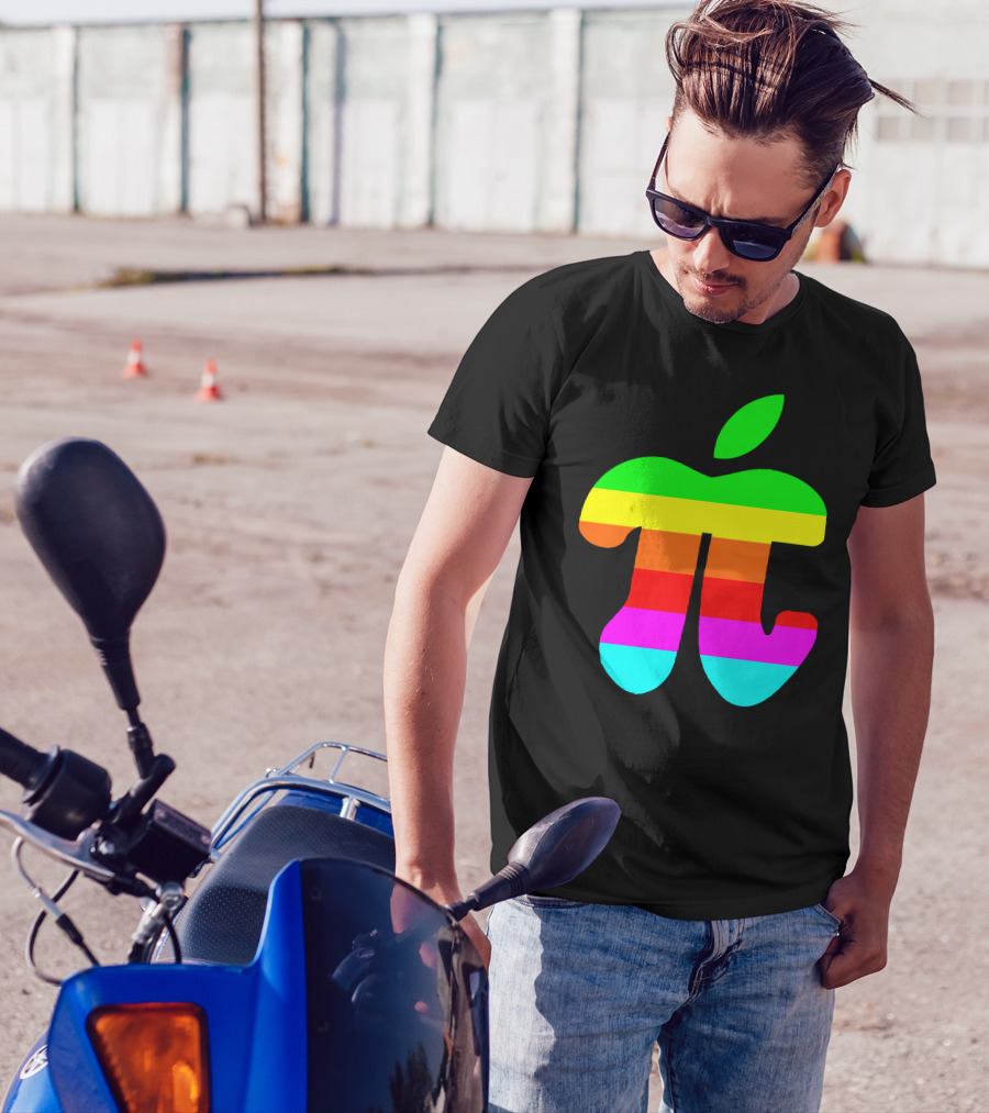 Apple Pi Rainbow Stripes T-Shirt