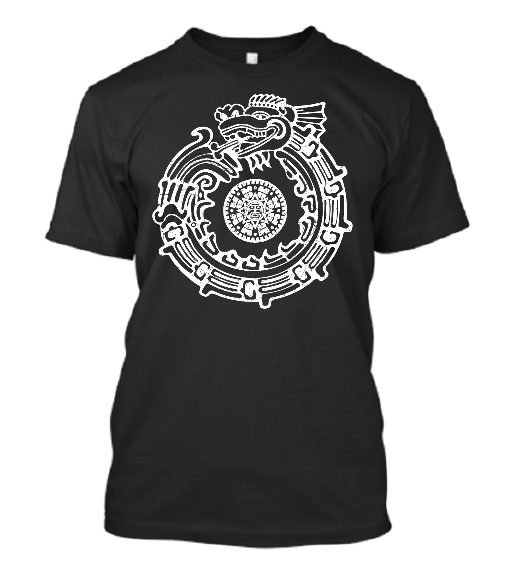 Aztec Sun Dragon Calendar Ouroboros T-Shirt