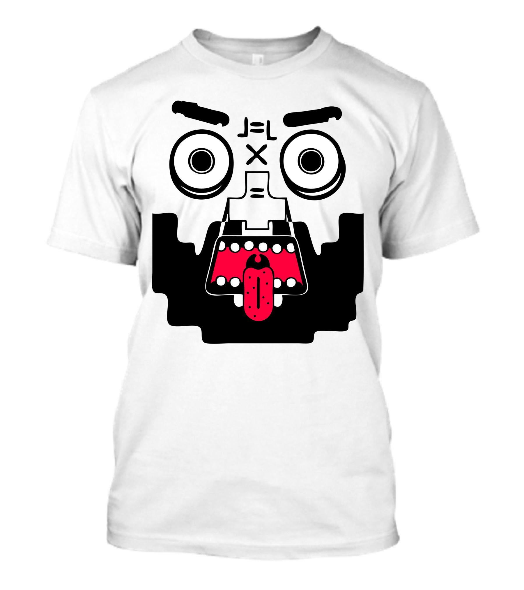 Jel X Jel Best Of Luck Monster Face With Red Tongue And Big Eyes T-Shirt