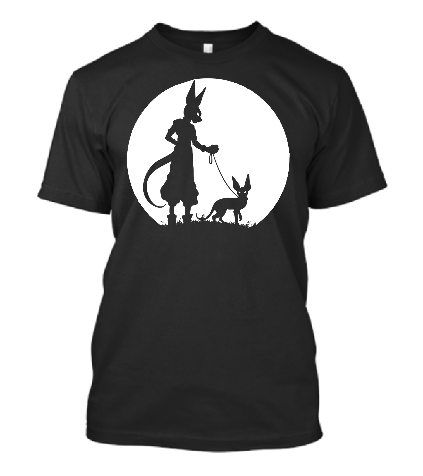 Bill And Cat Silhouette Under Full Moon T-Shirt