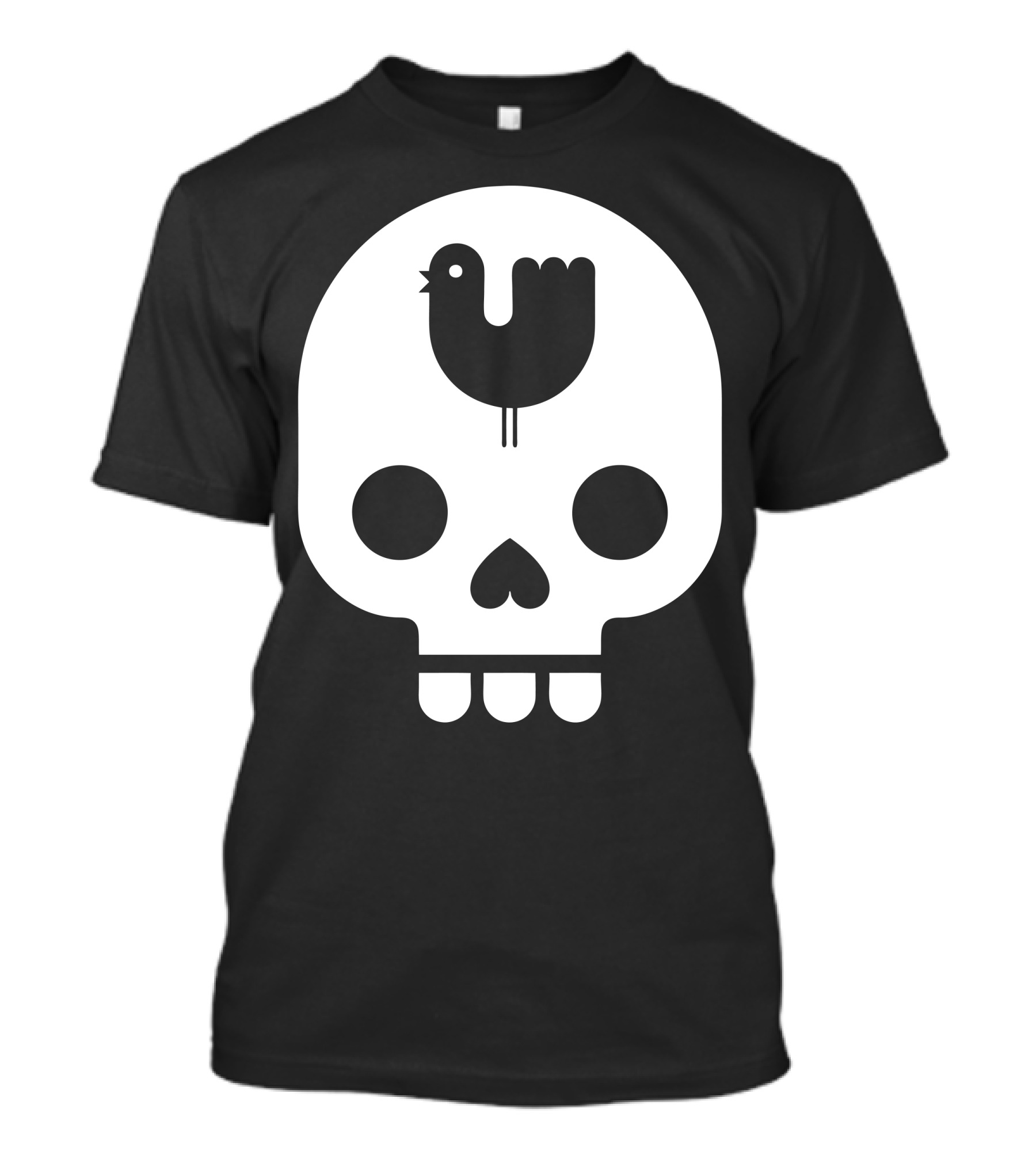 Bird Brain Skull With Stylized Bird T-Shirt