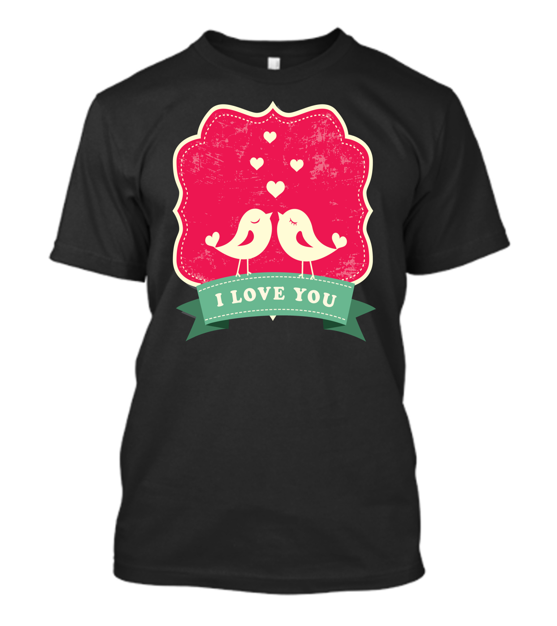 Bird Of Valentine I Love You Hearts Romance T-Shirt